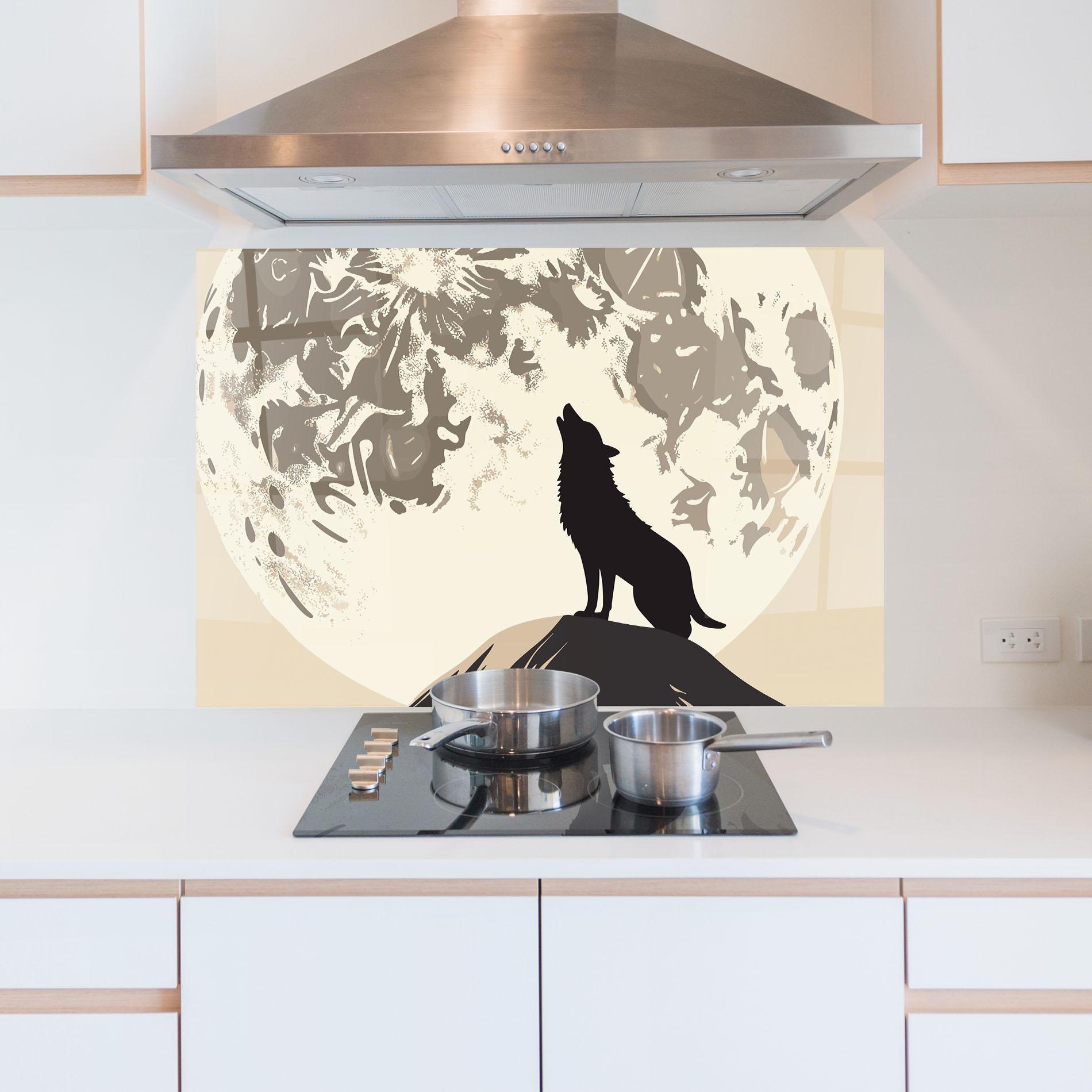 Panou Sticla Bucatarie Cream Moon Wolf mockup 5