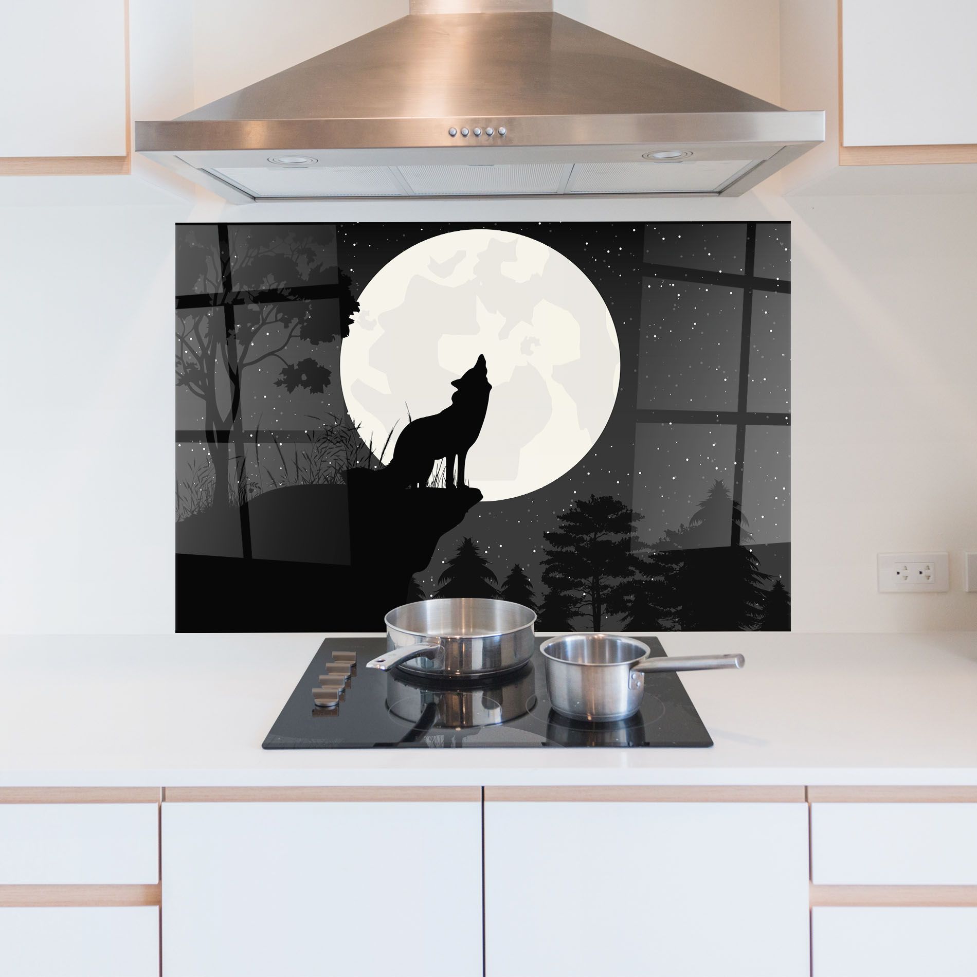Moon Wolf Silhouette mockup 5