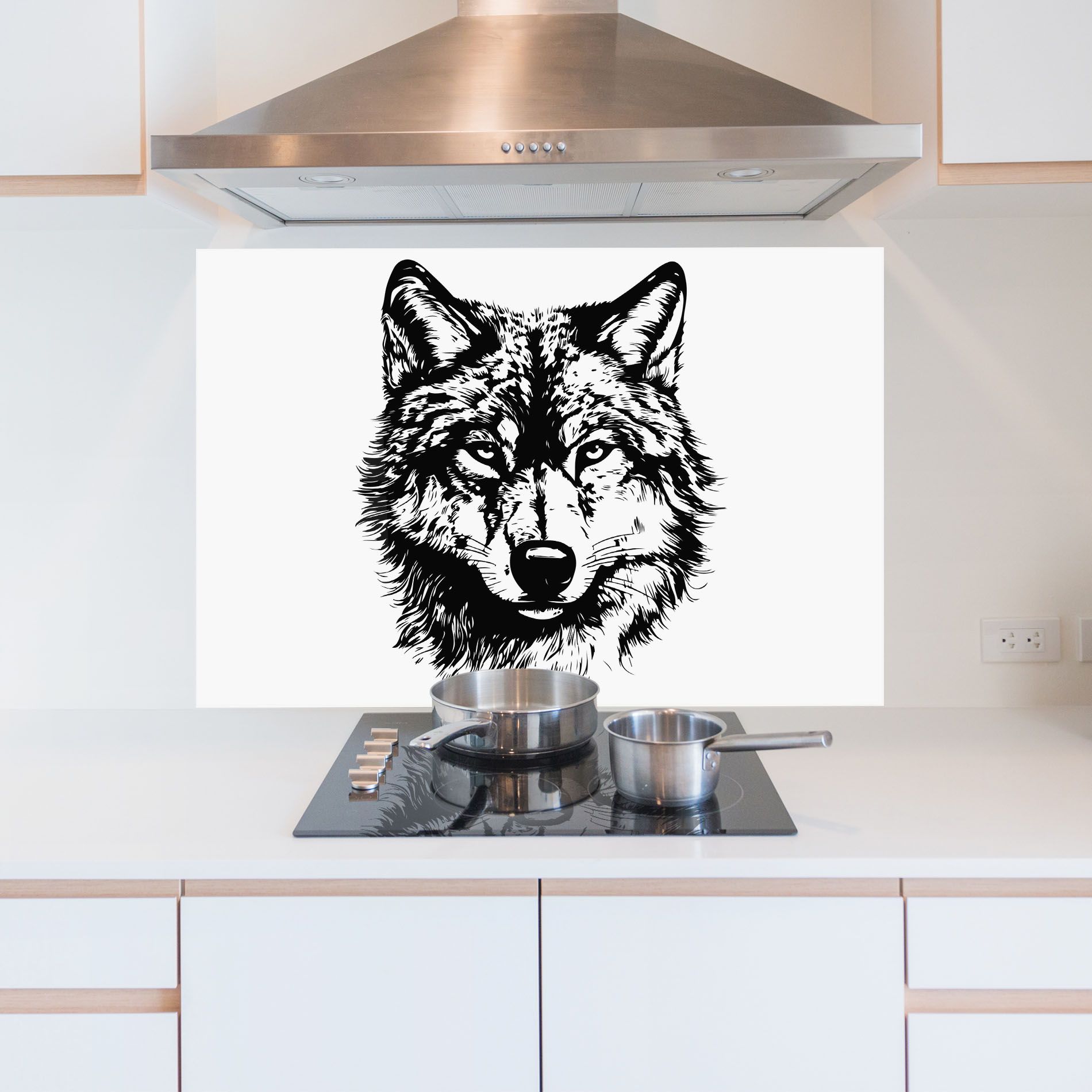 Wolf Head Shilouette mockup 5