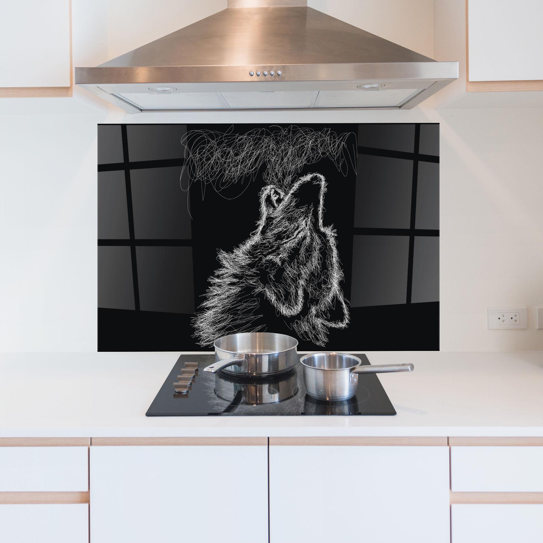 Panou Sticla Bucatarie Wolf White Line mockup 5