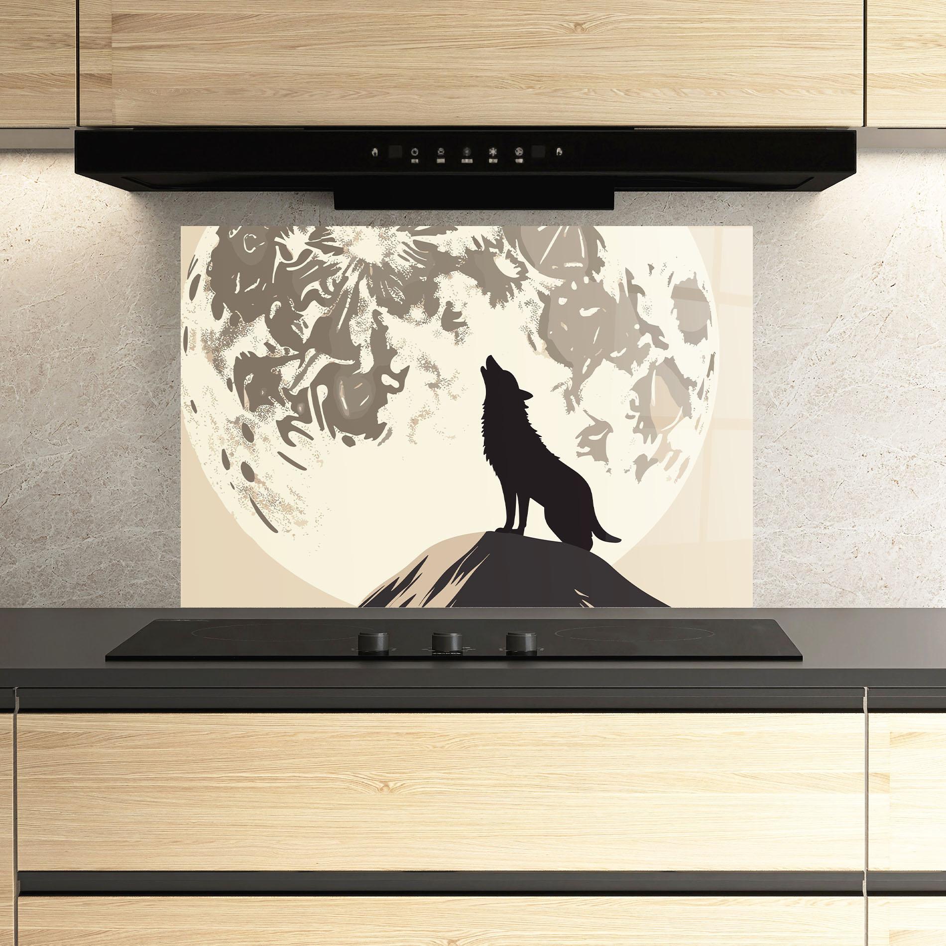 Panou Sticla Bucatarie Cream Moon Wolf mockup 3