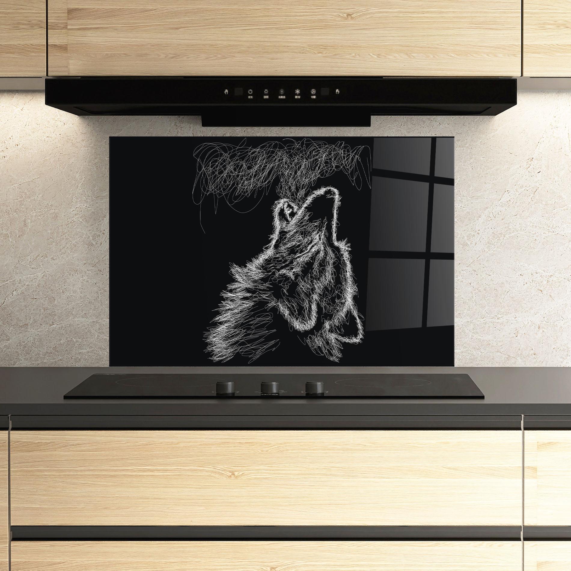 Panou Sticla Bucatarie Wolf White Line mockup 3