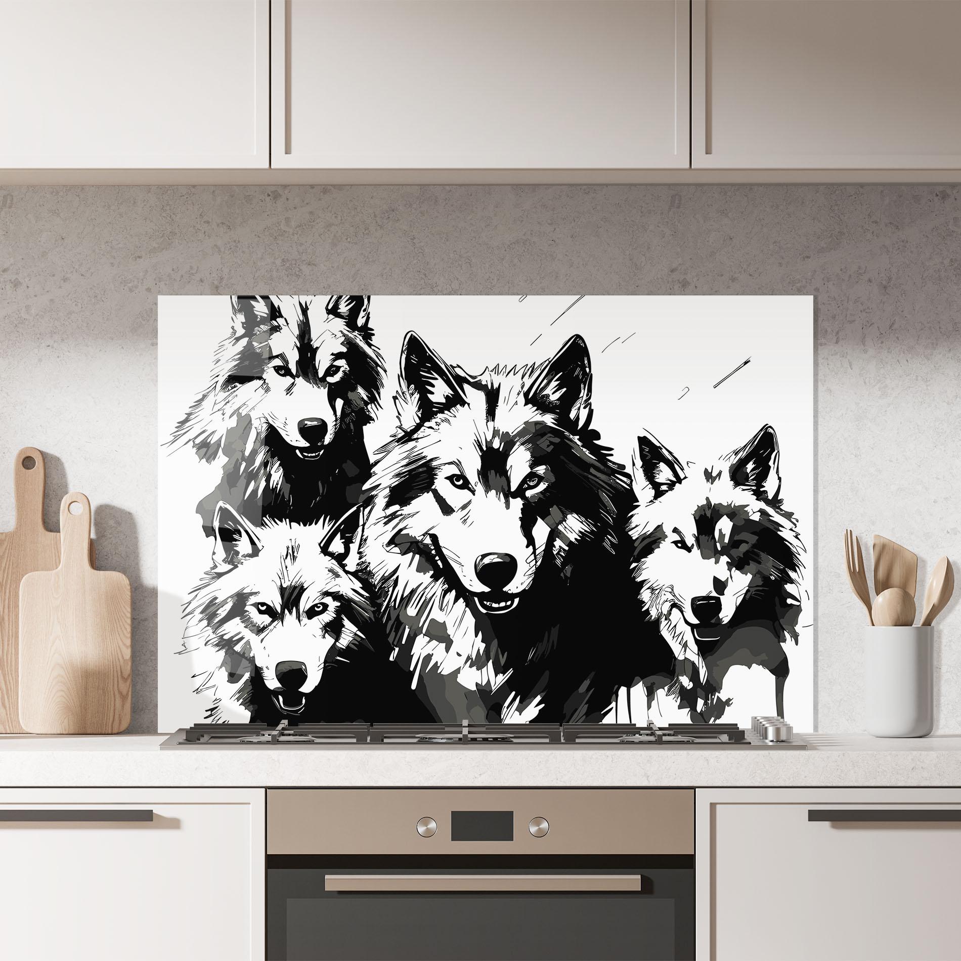 Panou Sticla Bucatarie Wolf Family mockup 7