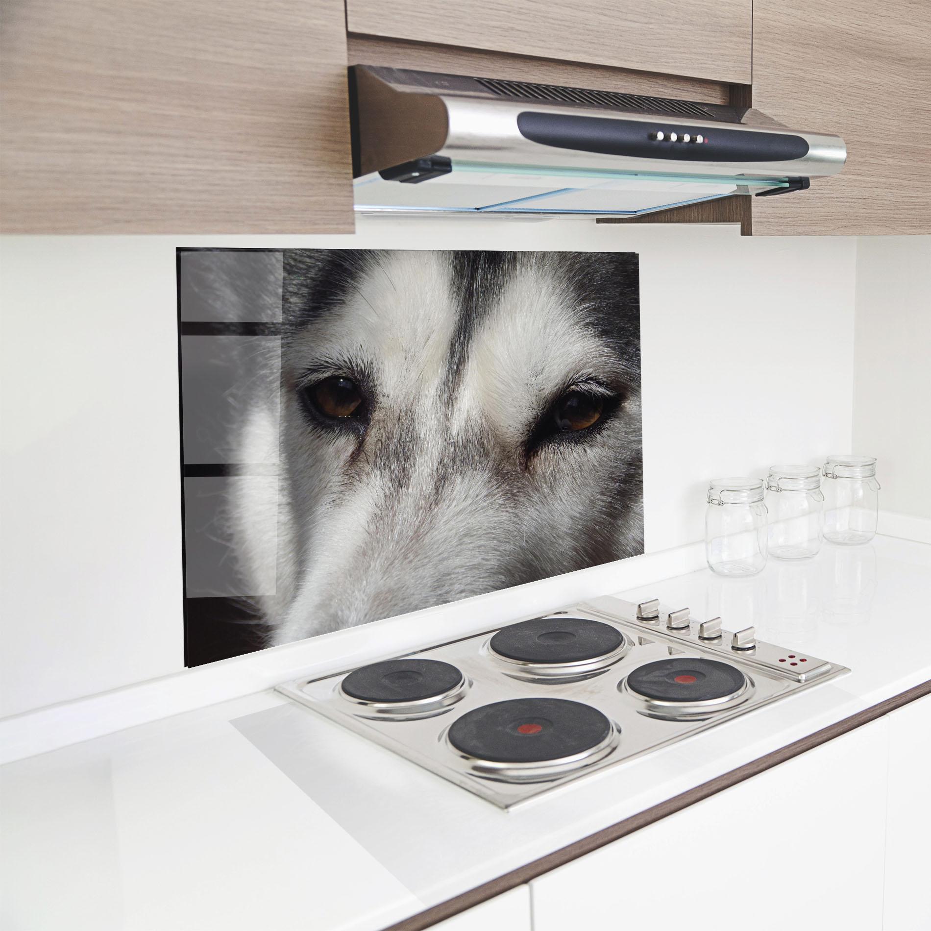 Panou Sticla Bucatarie Close Up Wolf mockup 8