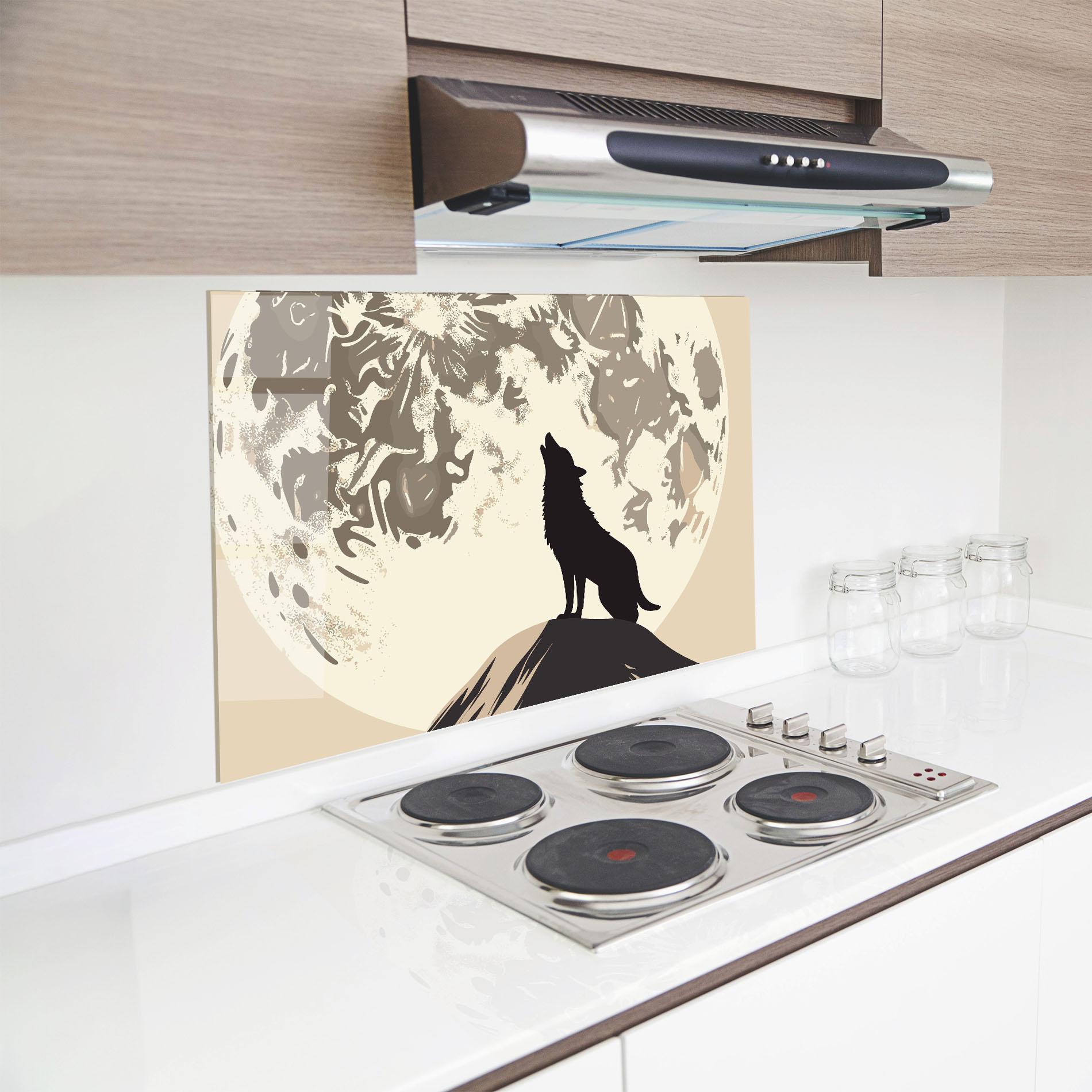 Panou Sticla Bucatarie Cream Moon Wolf mockup 8