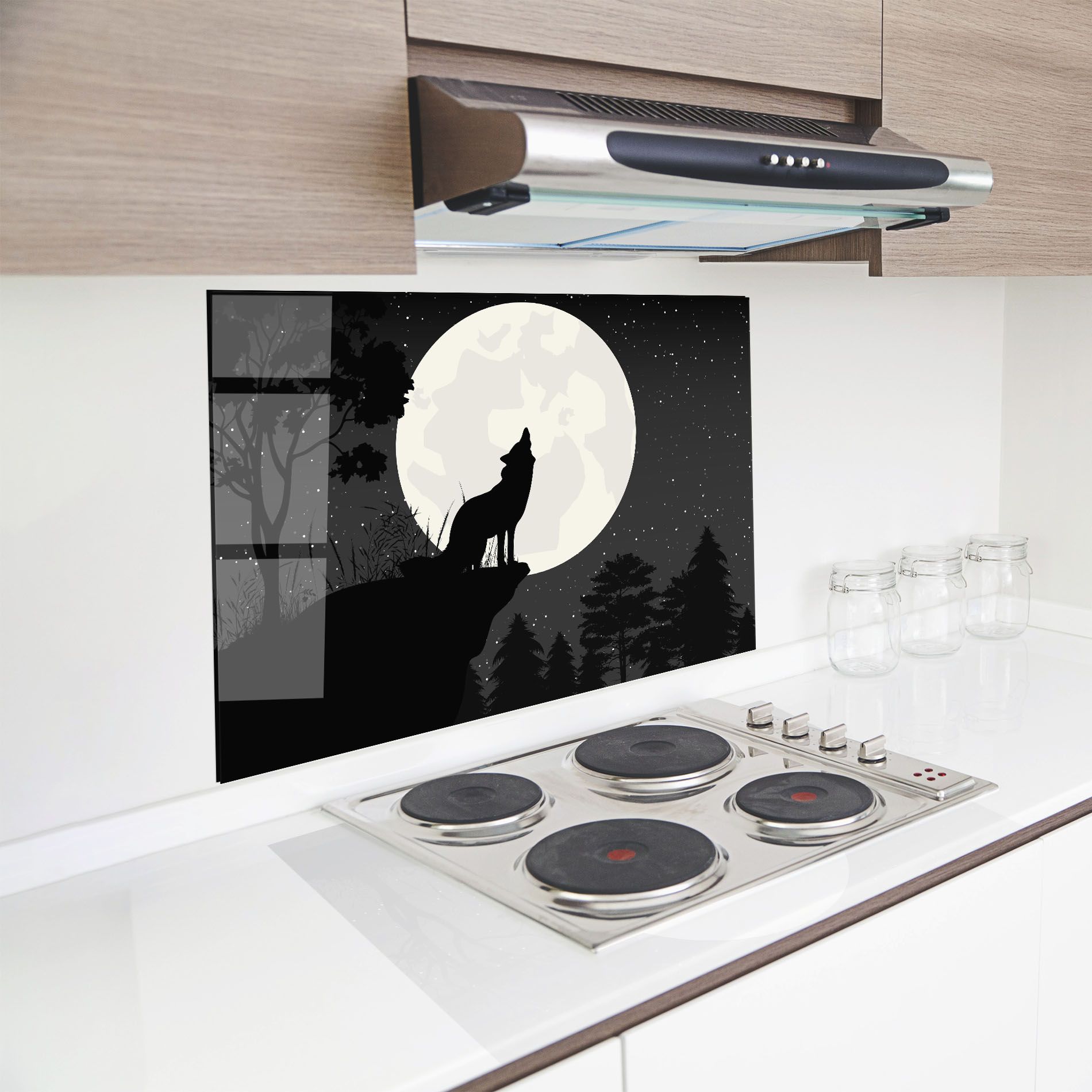 Moon Wolf Silhouette mockup 8