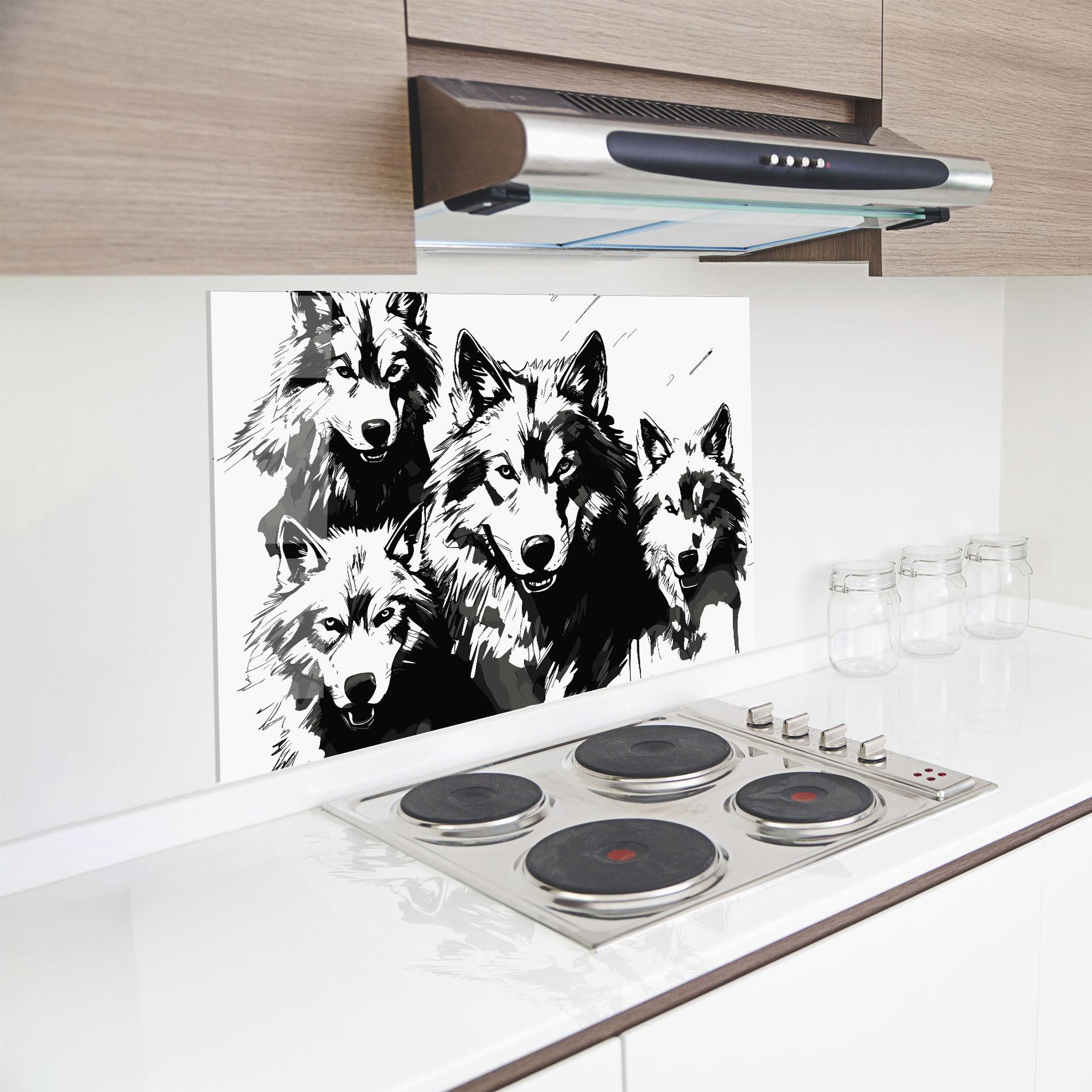 Panou Sticla Bucatarie Wolf Family mockup 8