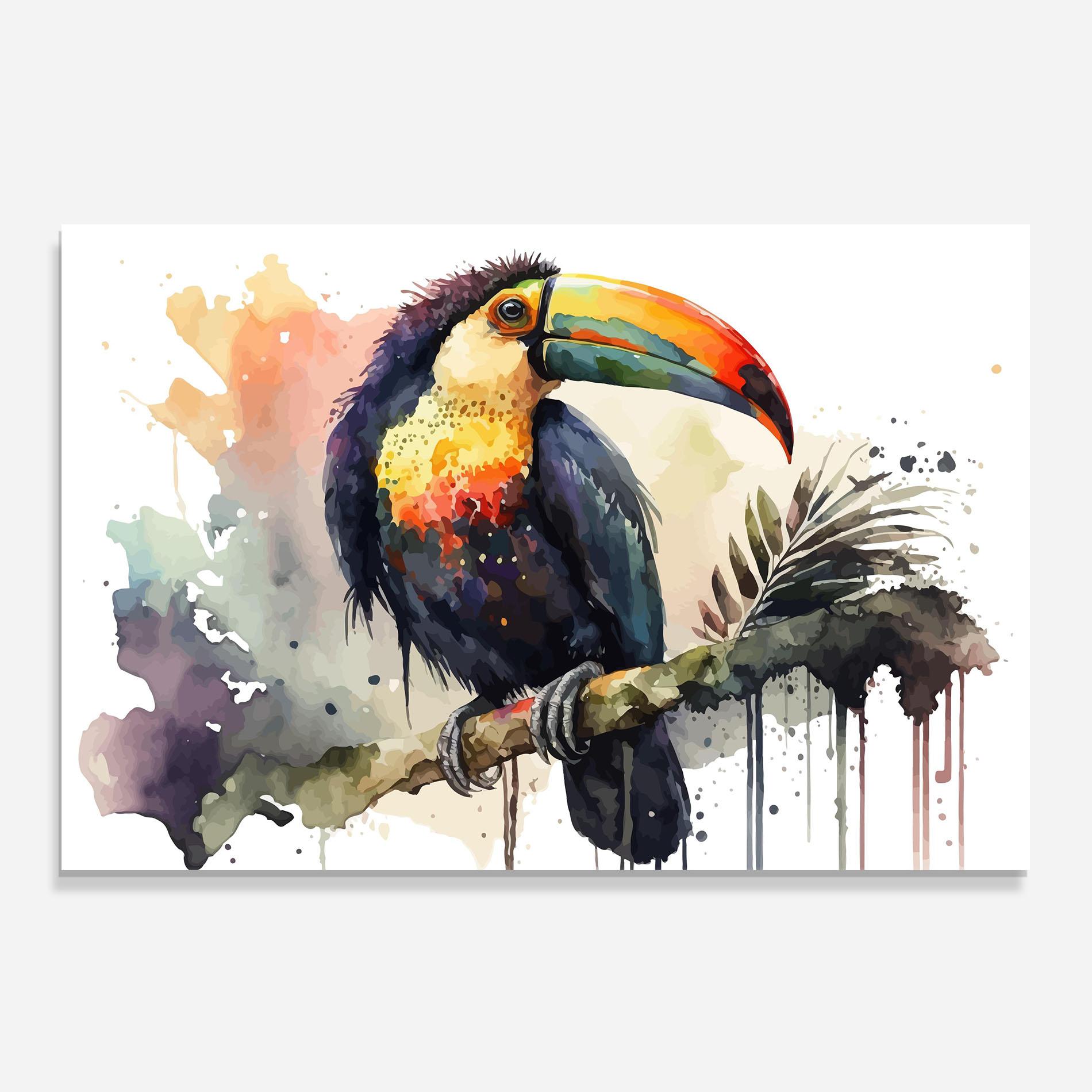 Panou Sticla Bucatarie Beautiful Toucan Art mockup 0