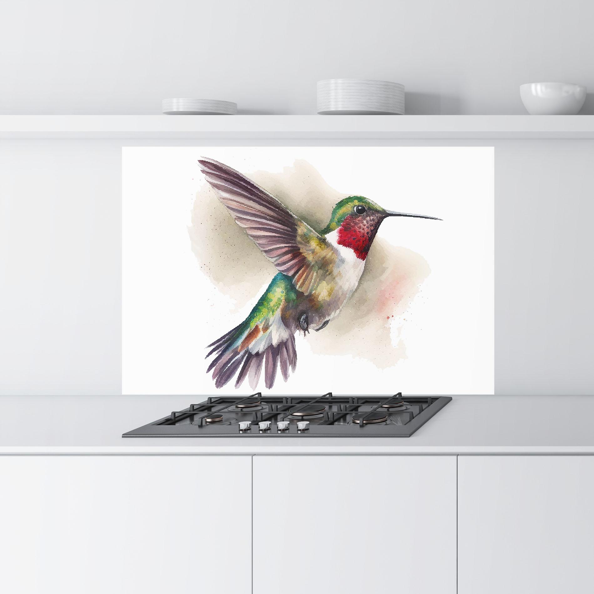 Panou Sticla Bucatarie Beautiful Bird mockup 9