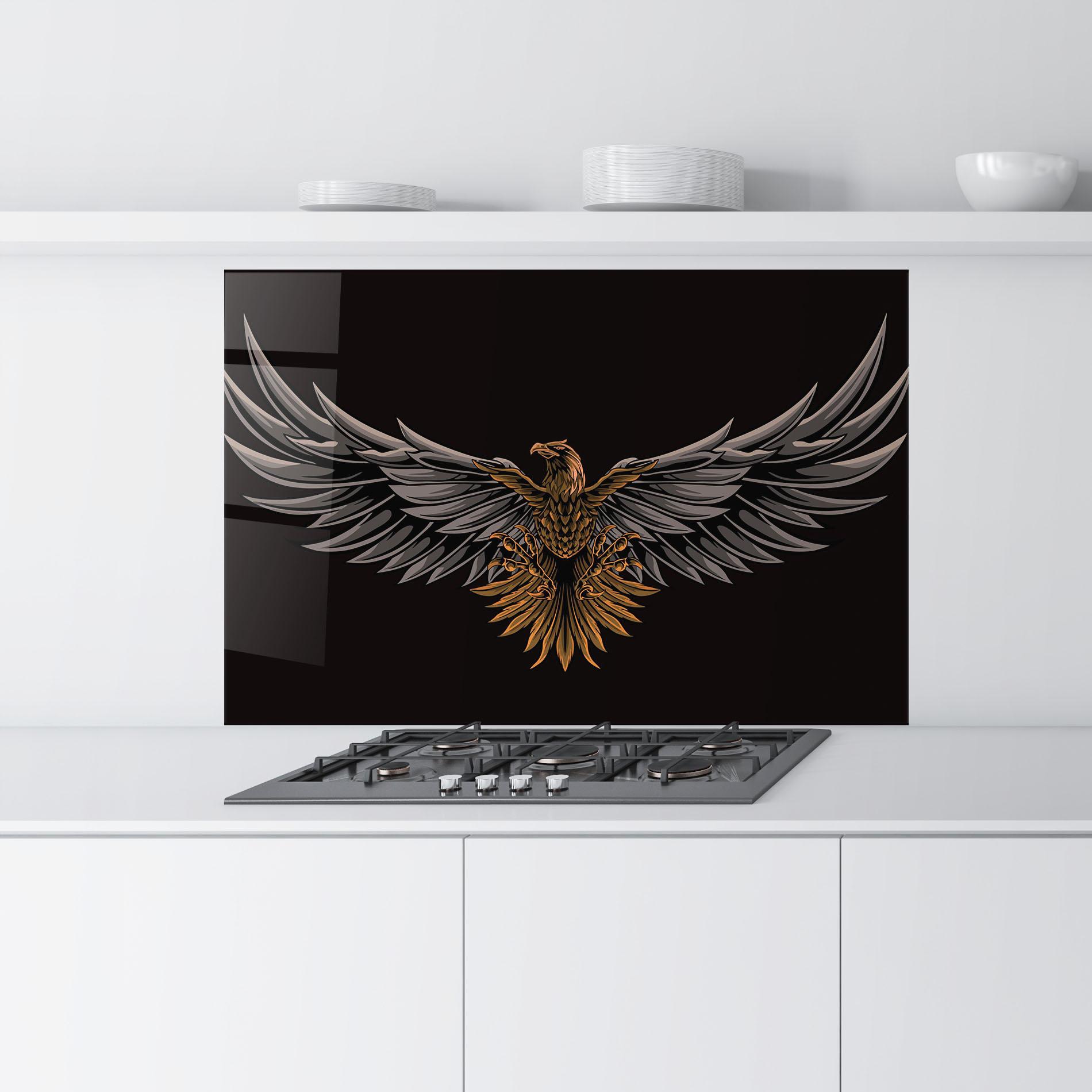 Panou Sticla Bucatarie Flapping Wings mockup 9