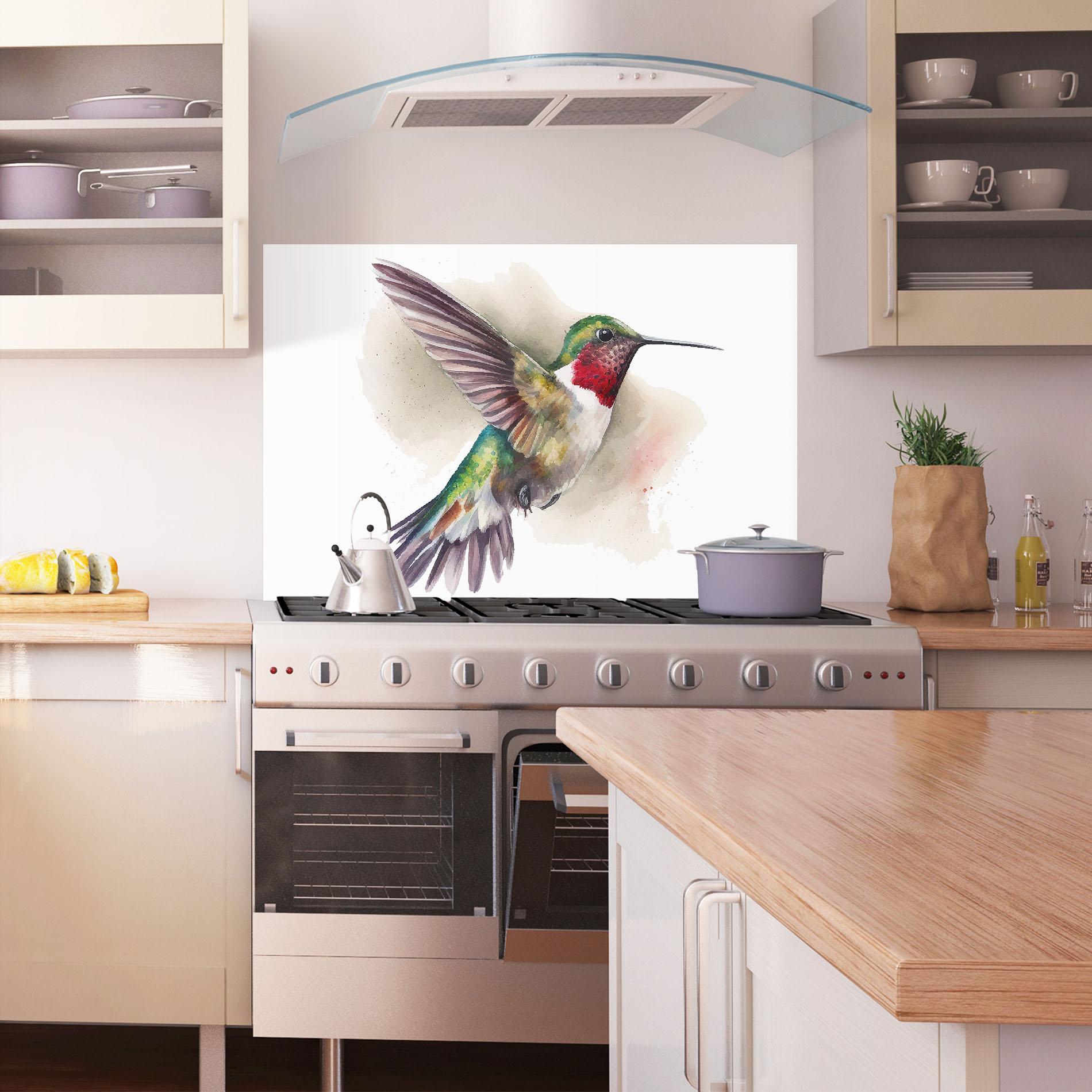 Panou Sticla Bucatarie Beautiful Bird mockup 1