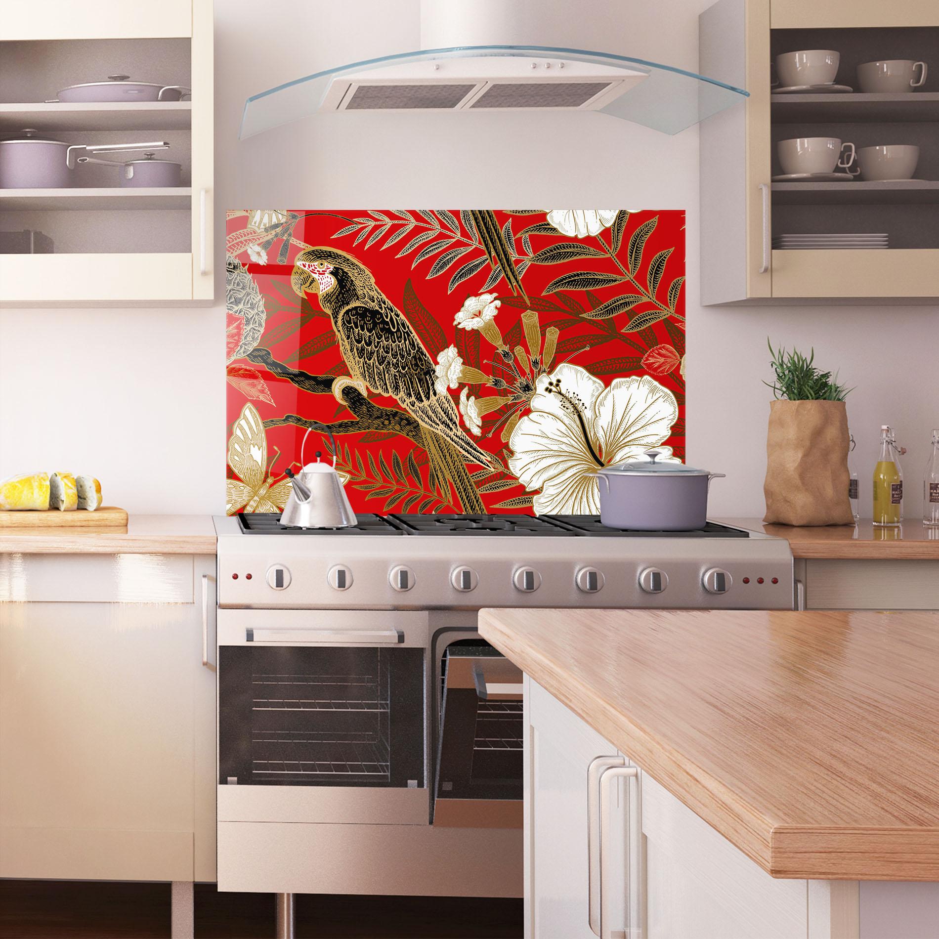 Panou Sticla Bucatarie Gold Red Carrot mockup 1