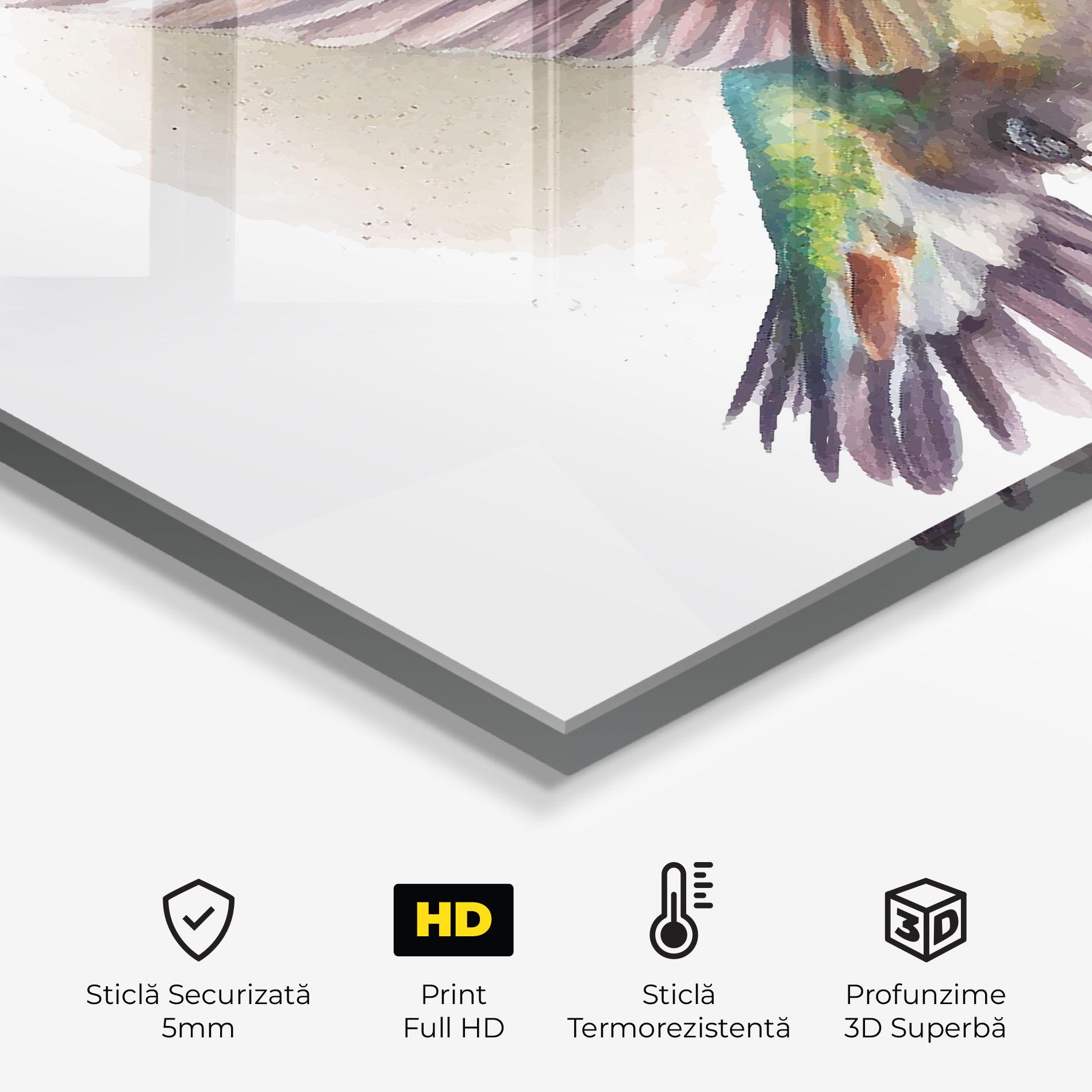 Panou Sticla Bucatarie Beautiful Bird mockup 2