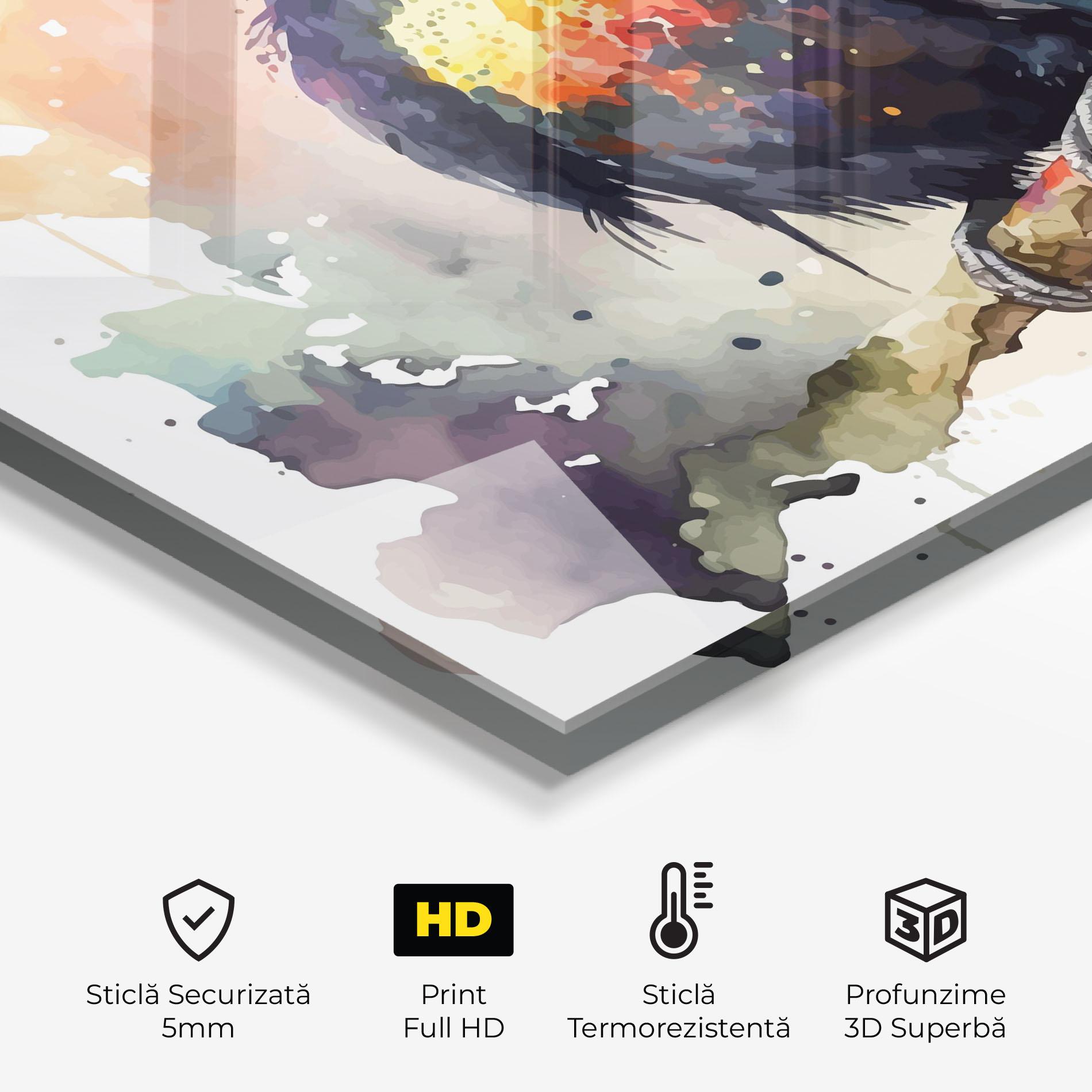 Panou Sticla Bucatarie Beautiful Toucan Art mockup 2