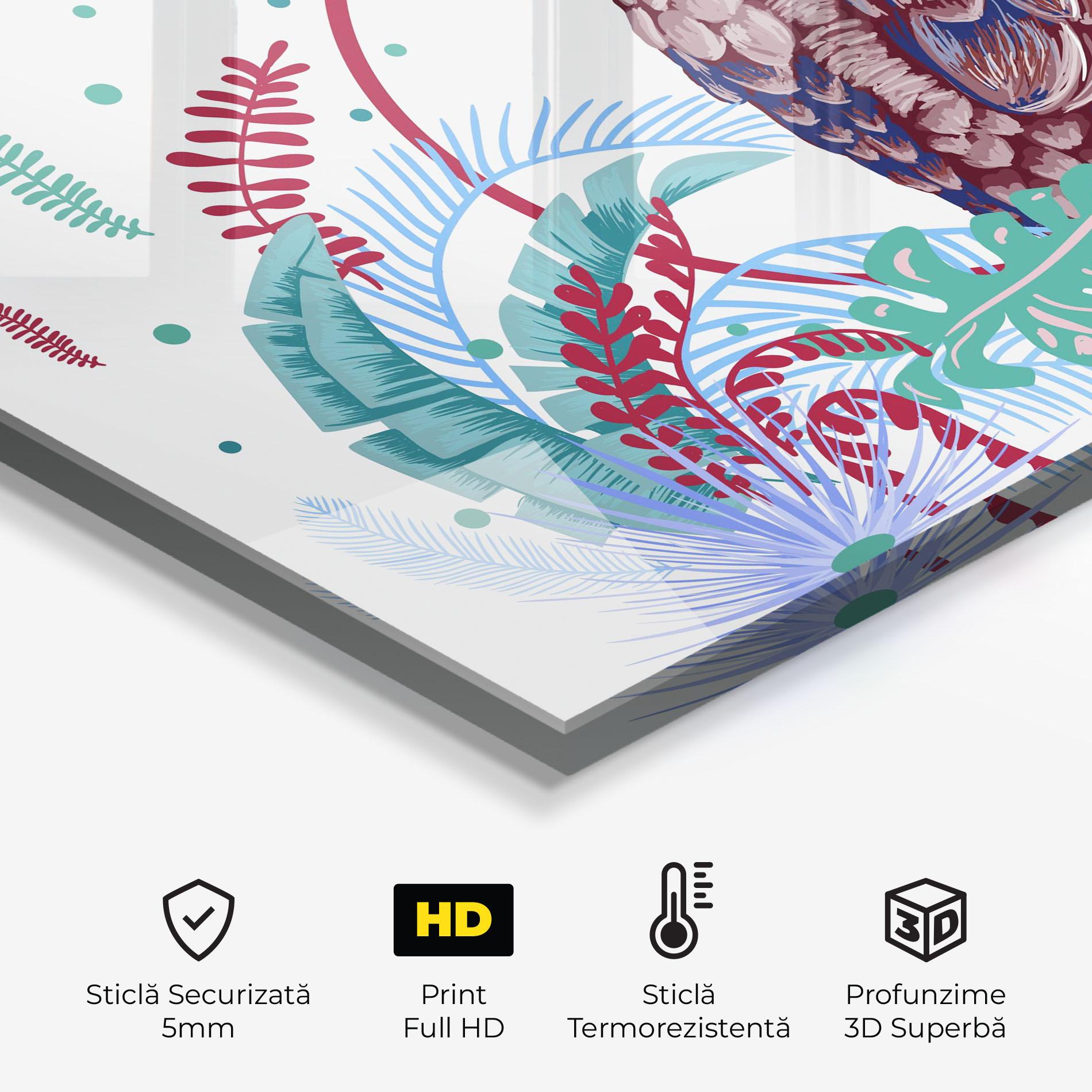 Panou Sticla Bucatarie Bright Bird mockup 2