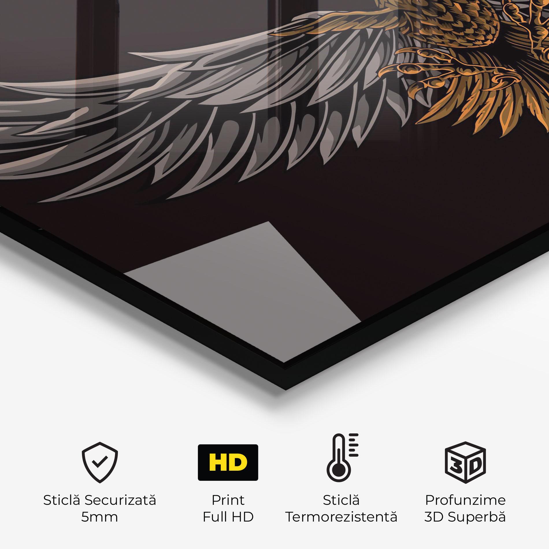 Panou Sticla Bucatarie Flapping Wings mockup 2