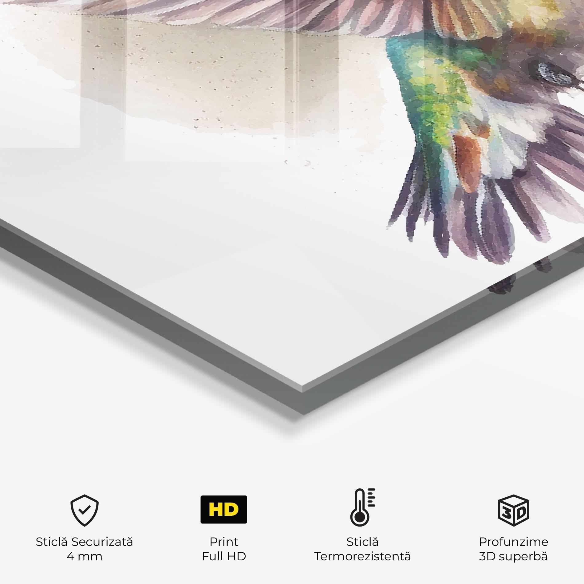 Panou Sticla Bucatarie Beautiful Bird mockup 2