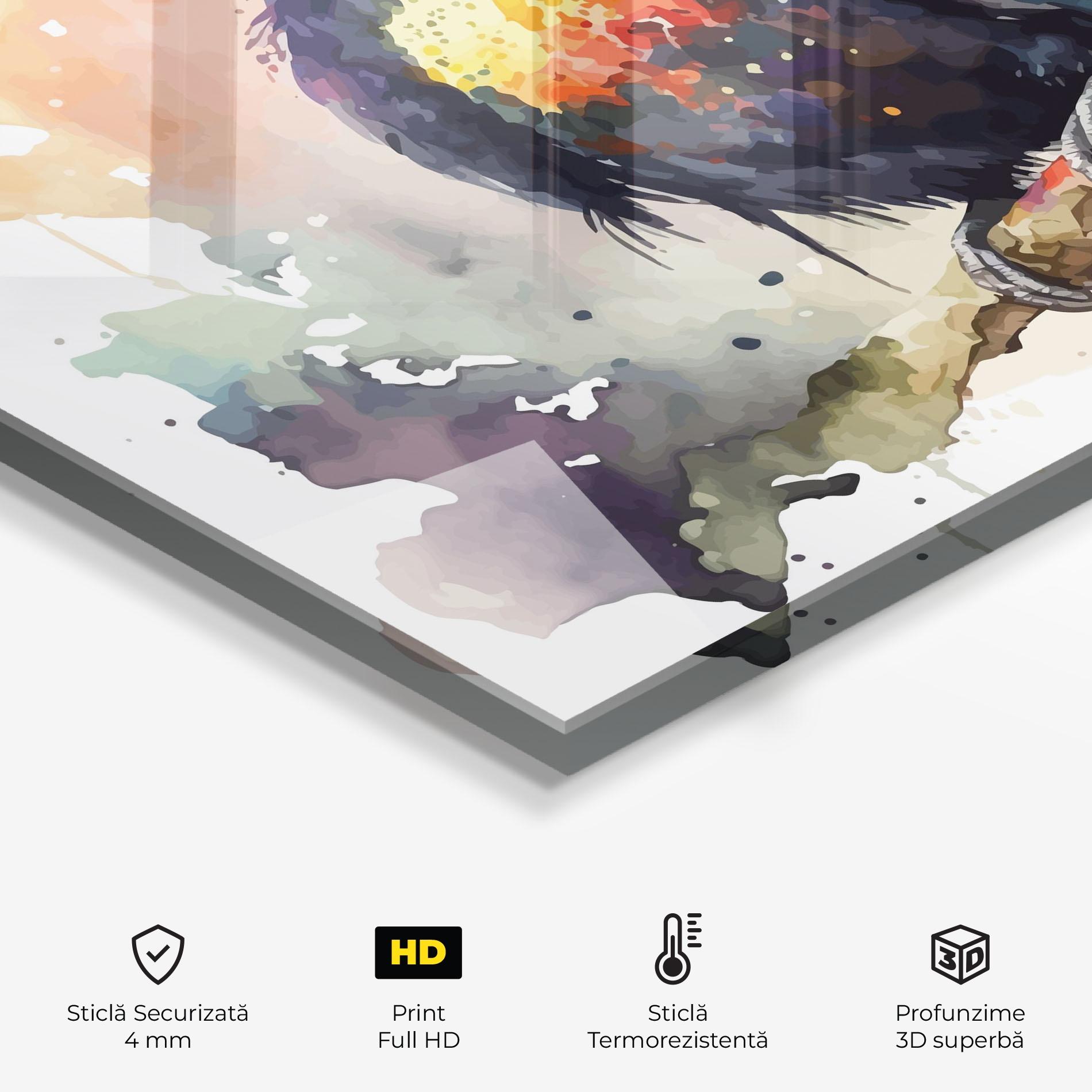 Panou Sticla Bucatarie Beautiful Toucan Art mockup 2