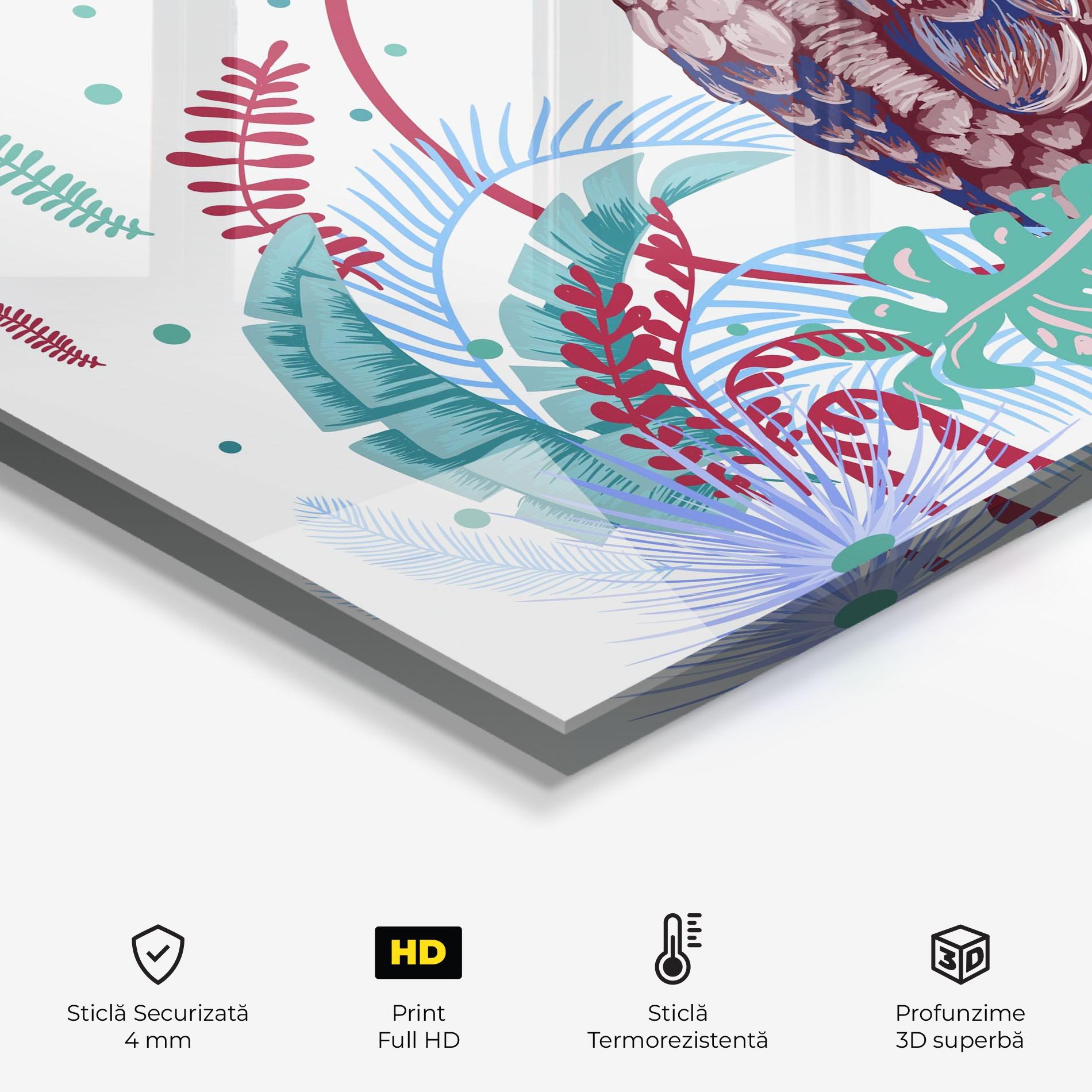 Panou Sticla Bucatarie Bright Bird mockup 2