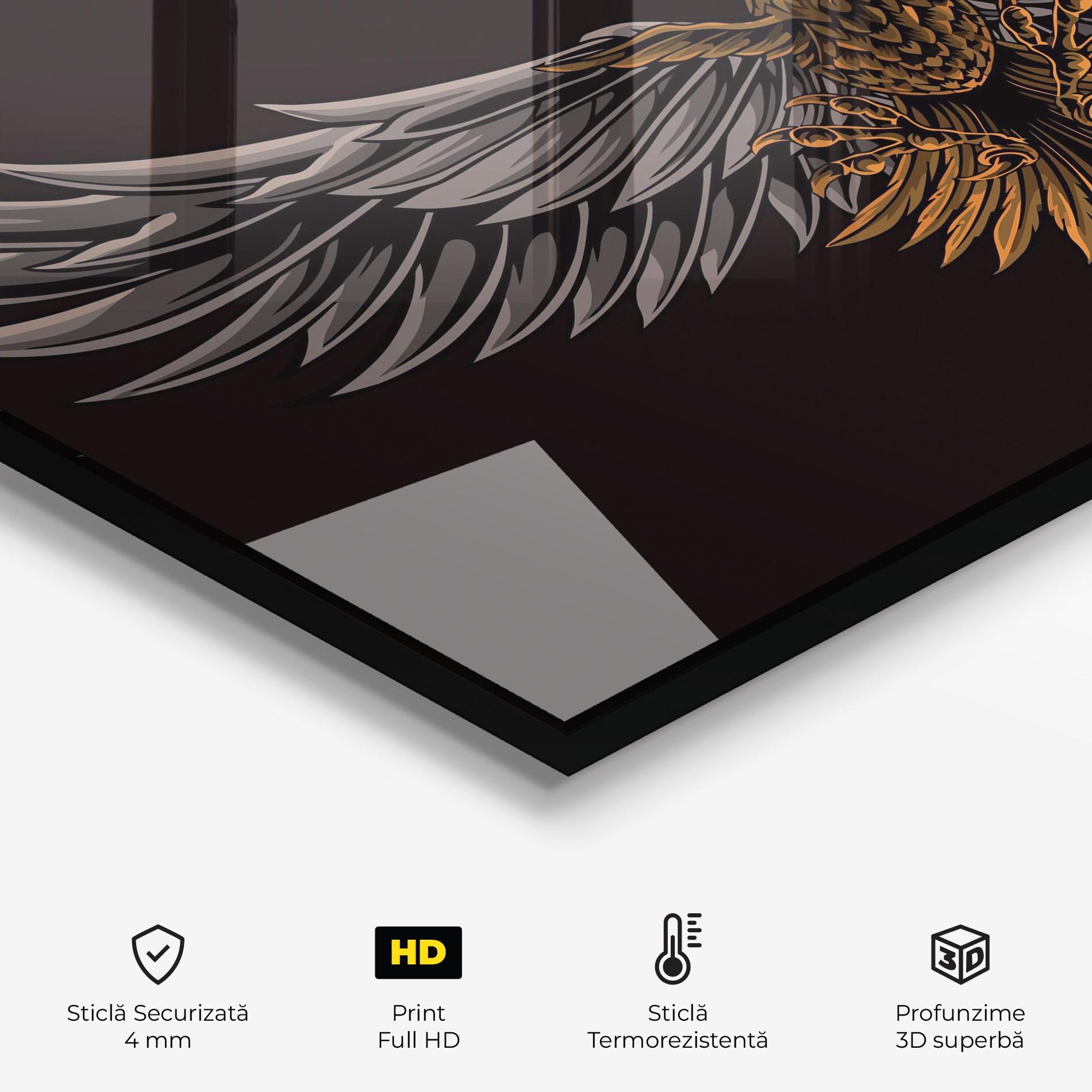 Panou Sticla Bucatarie Flapping Wings mockup 2