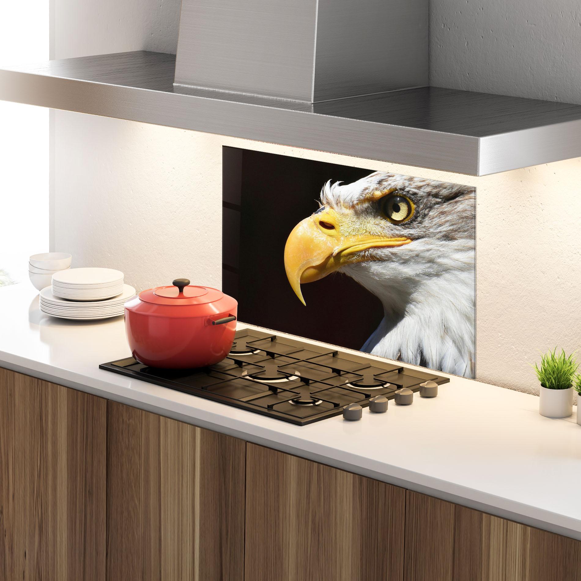 Panou Sticla Bucatarie Eagle Close Up mockup 4