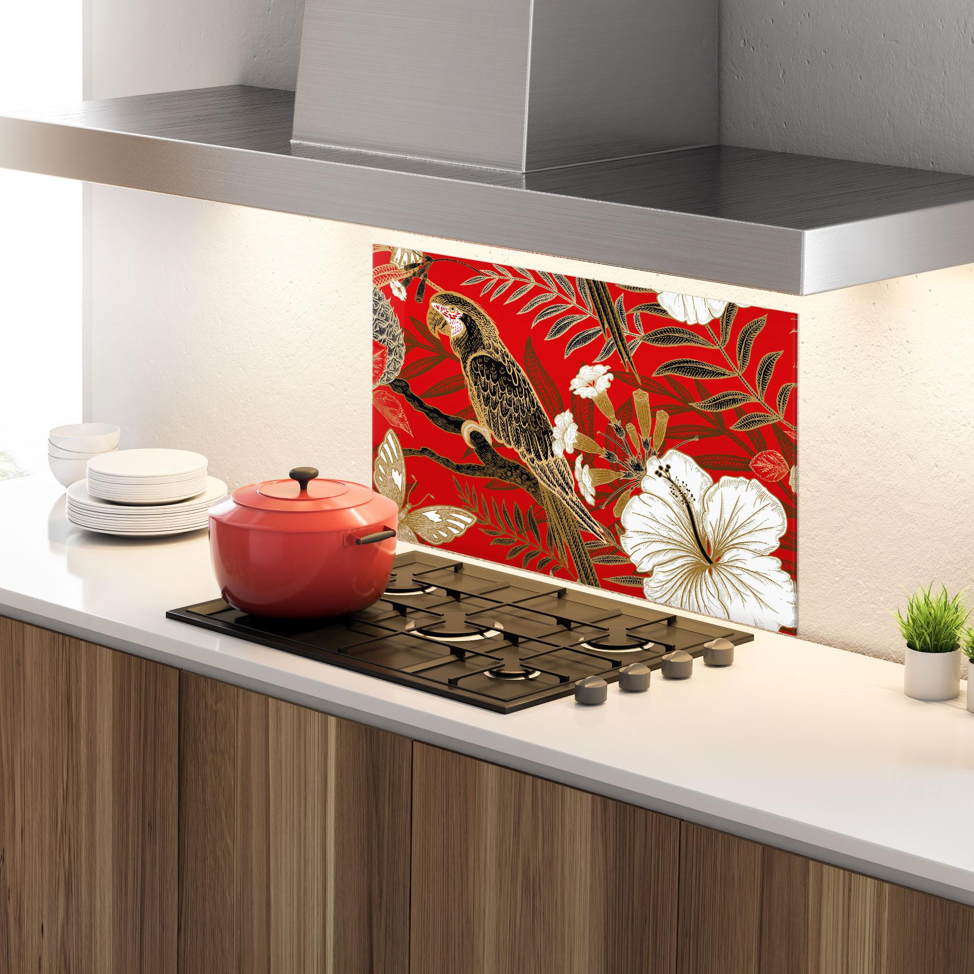 Panou Sticla Bucatarie Gold Red Carrot mockup 4