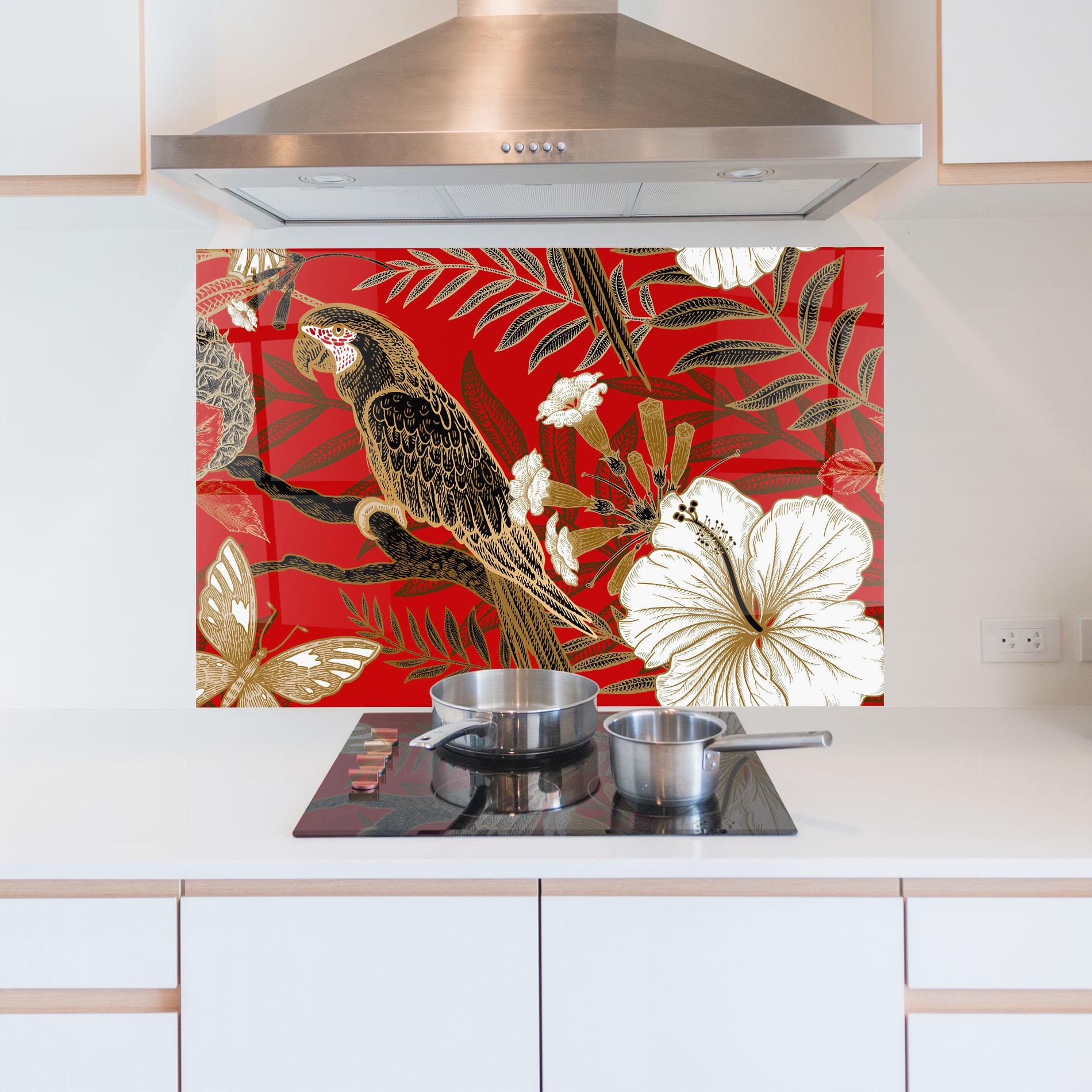 Panou Sticla Bucatarie Gold Red Carrot mockup 5