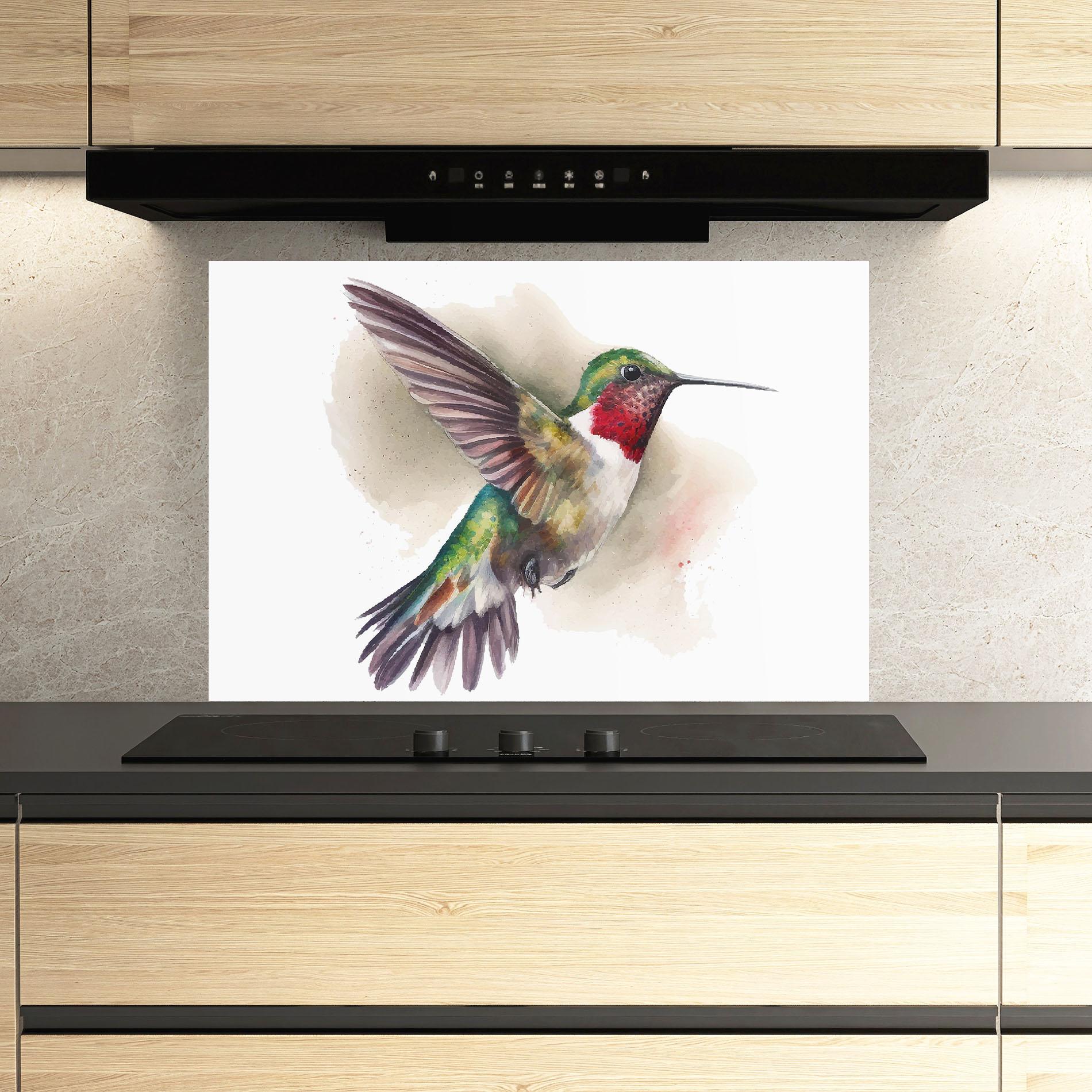 Panou Sticla Bucatarie Beautiful Bird mockup 3