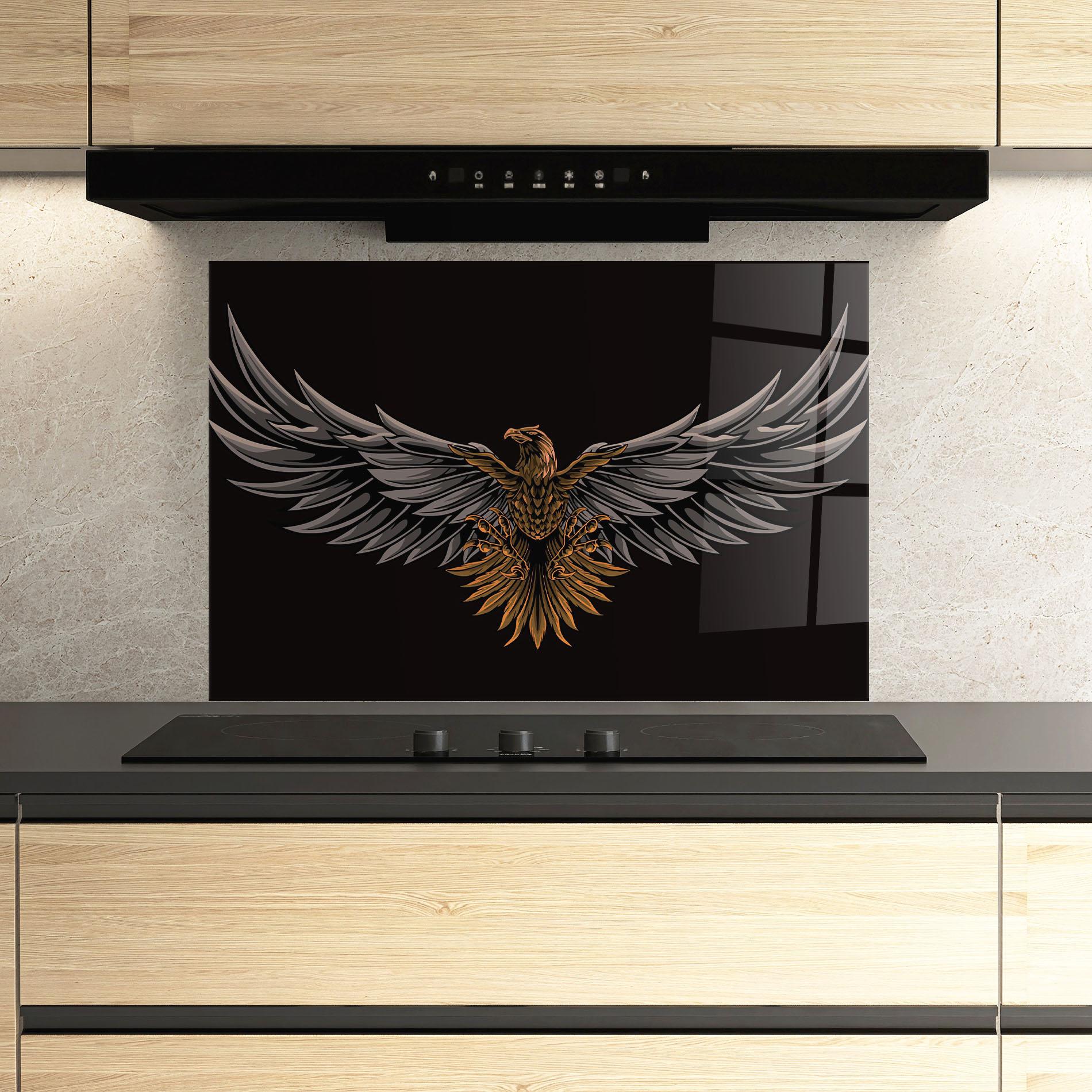 Panou Sticla Bucatarie Flapping Wings mockup 3