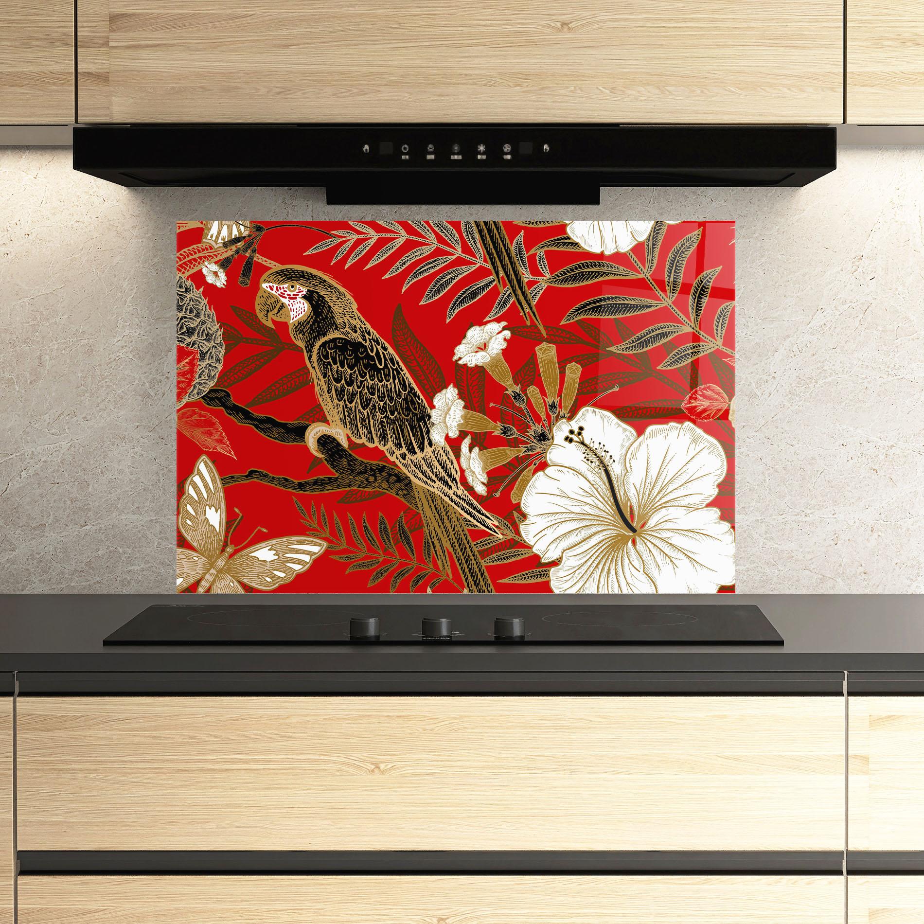 Panou Sticla Bucatarie Gold Red Carrot mockup 3