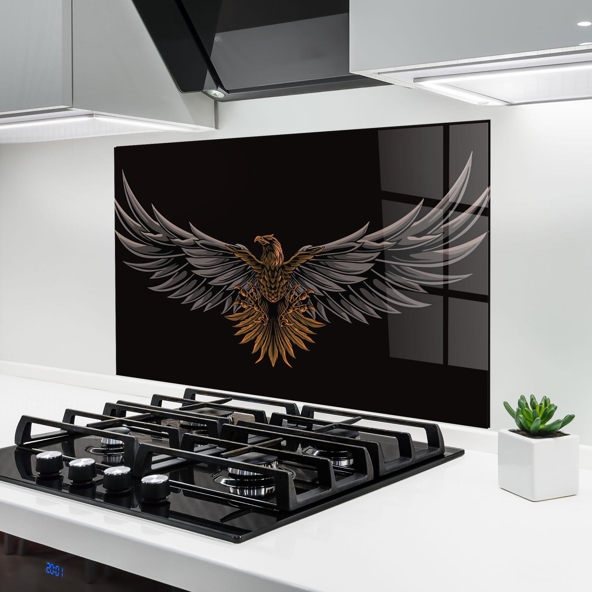 Panou Sticla Bucatarie Flapping Wings mockup 6