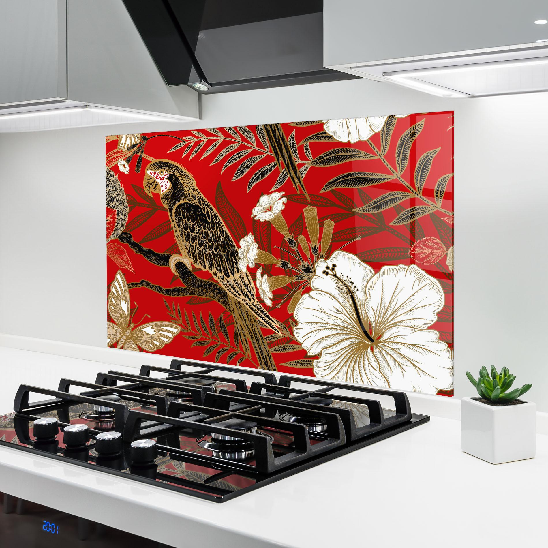 Panou Sticla Bucatarie Gold Red Carrot mockup 6