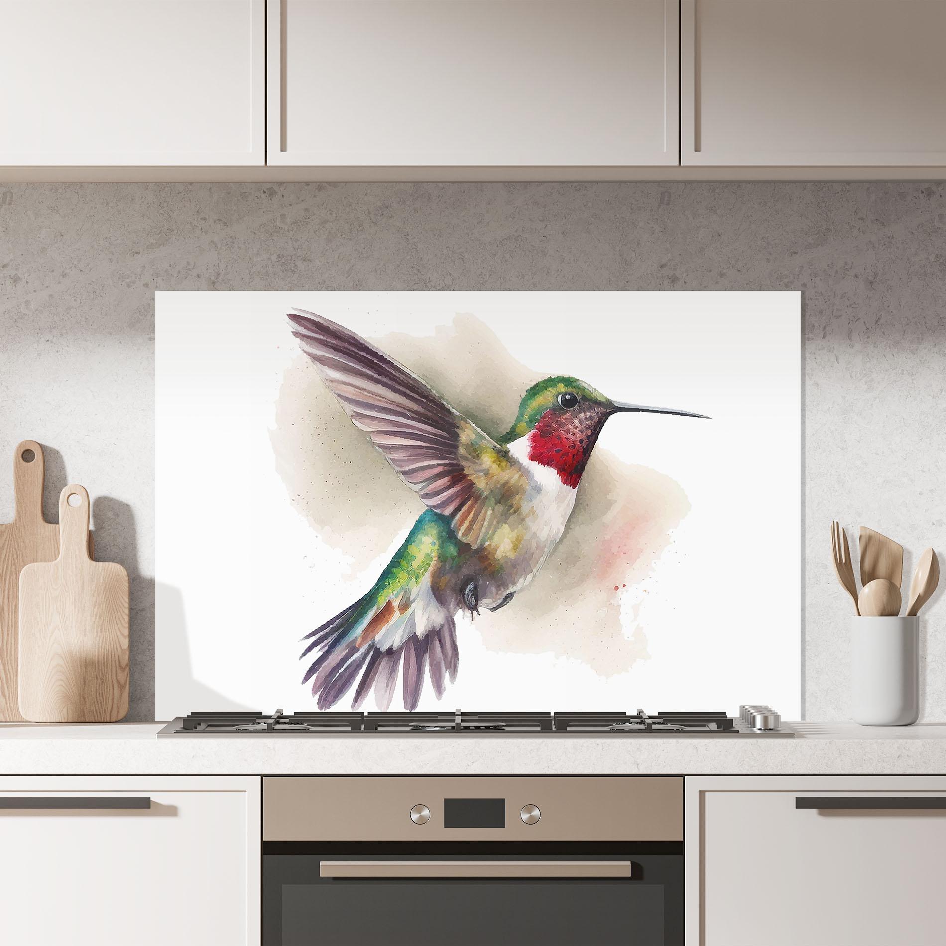 Panou Sticla Bucatarie Beautiful Bird mockup 7
