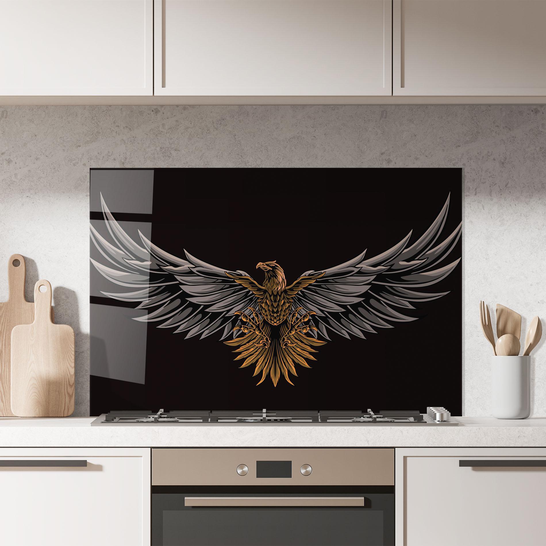 Panou Sticla Bucatarie Flapping Wings mockup 7