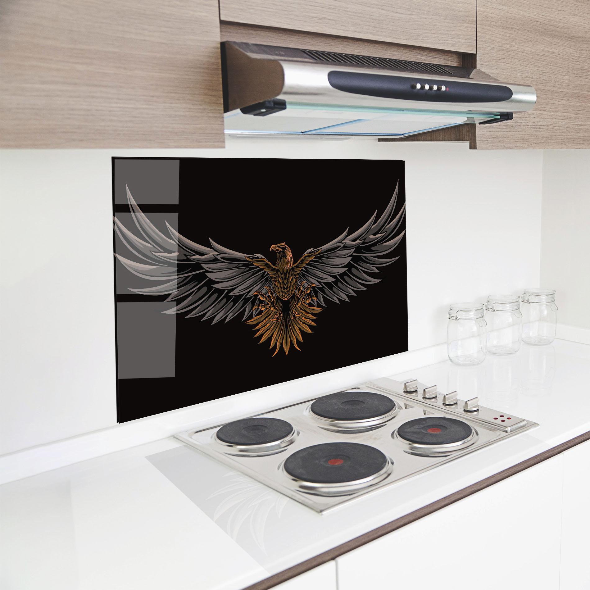 Panou Sticla Bucatarie Flapping Wings mockup 8