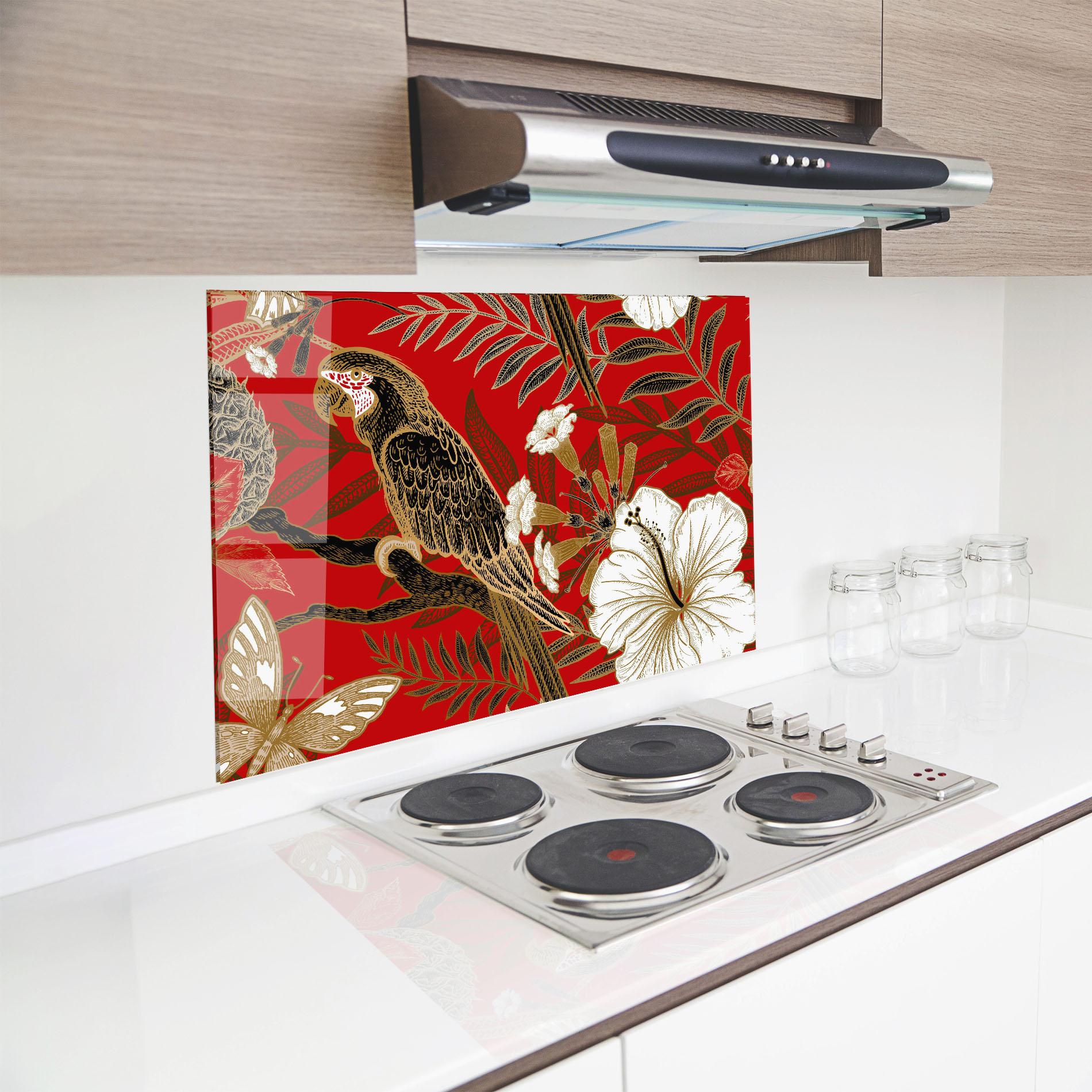 Panou Sticla Bucatarie Gold Red Carrot mockup 8