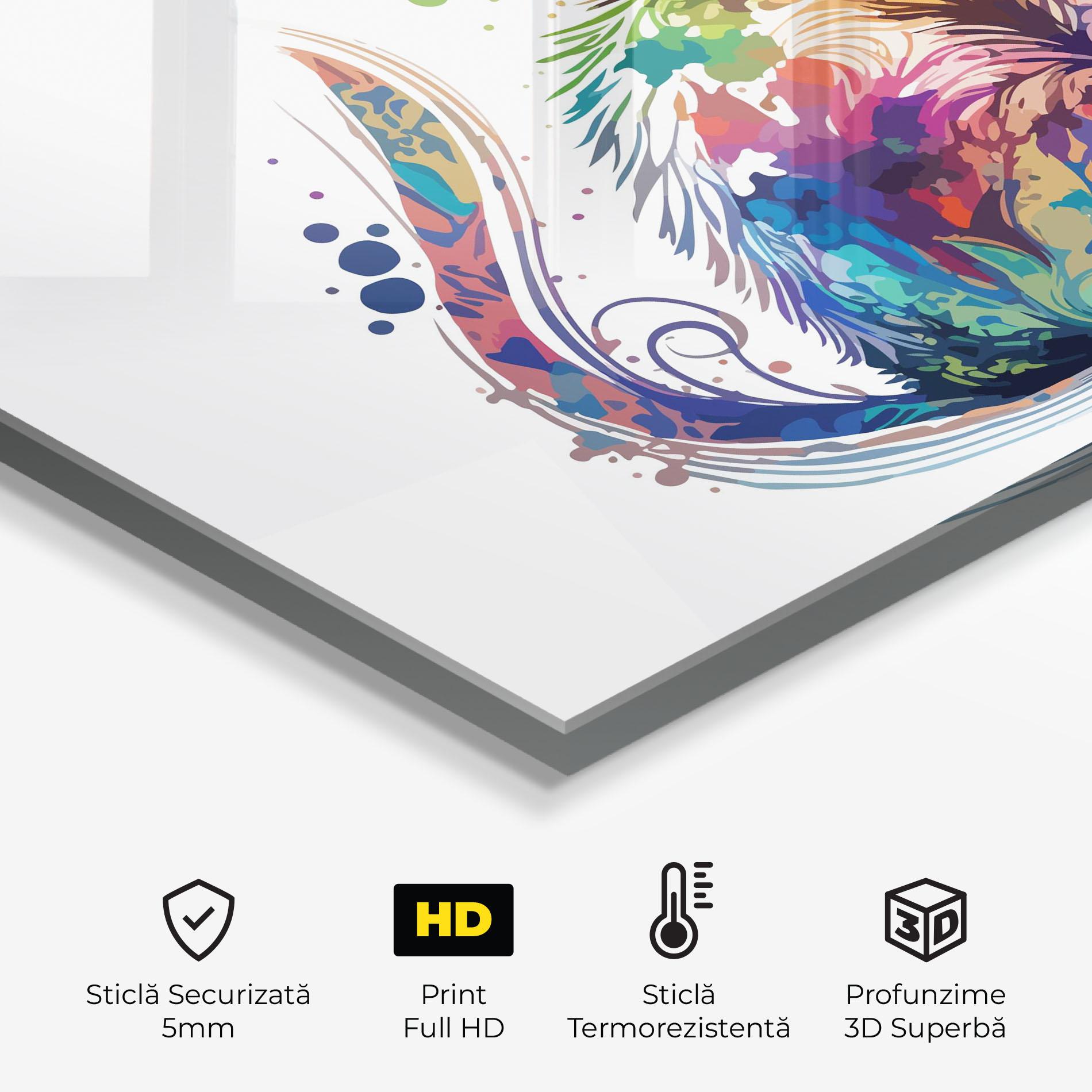 Panou Sticla Bucatarie Cat Color Mix mockup 2