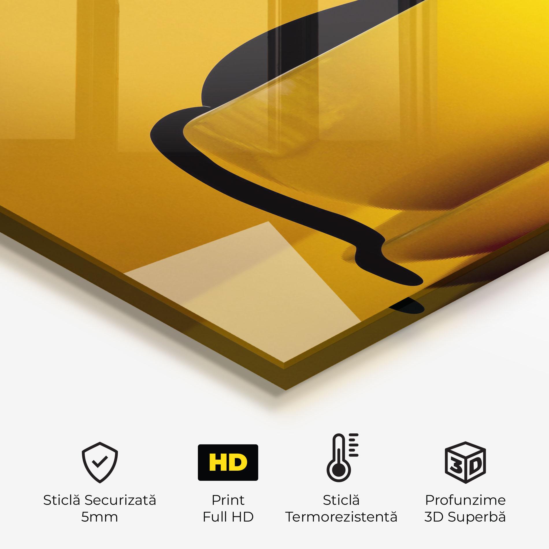 Panou Sticla Bucatarie Cat In A Cup mockup 2