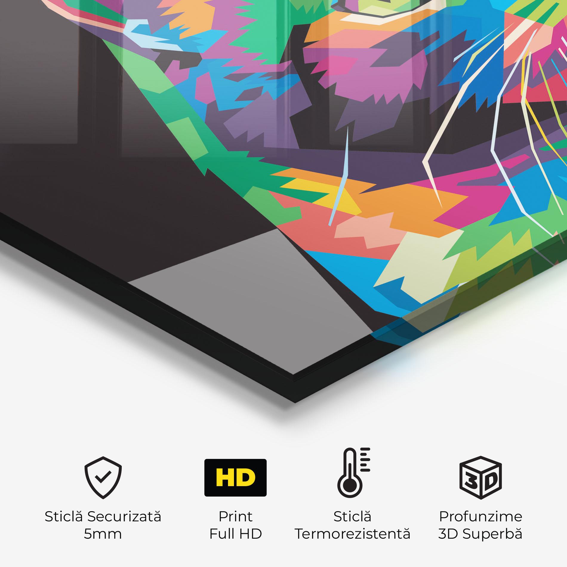 Panou Sticla Bucatarie Color Mix Cat mockup 2