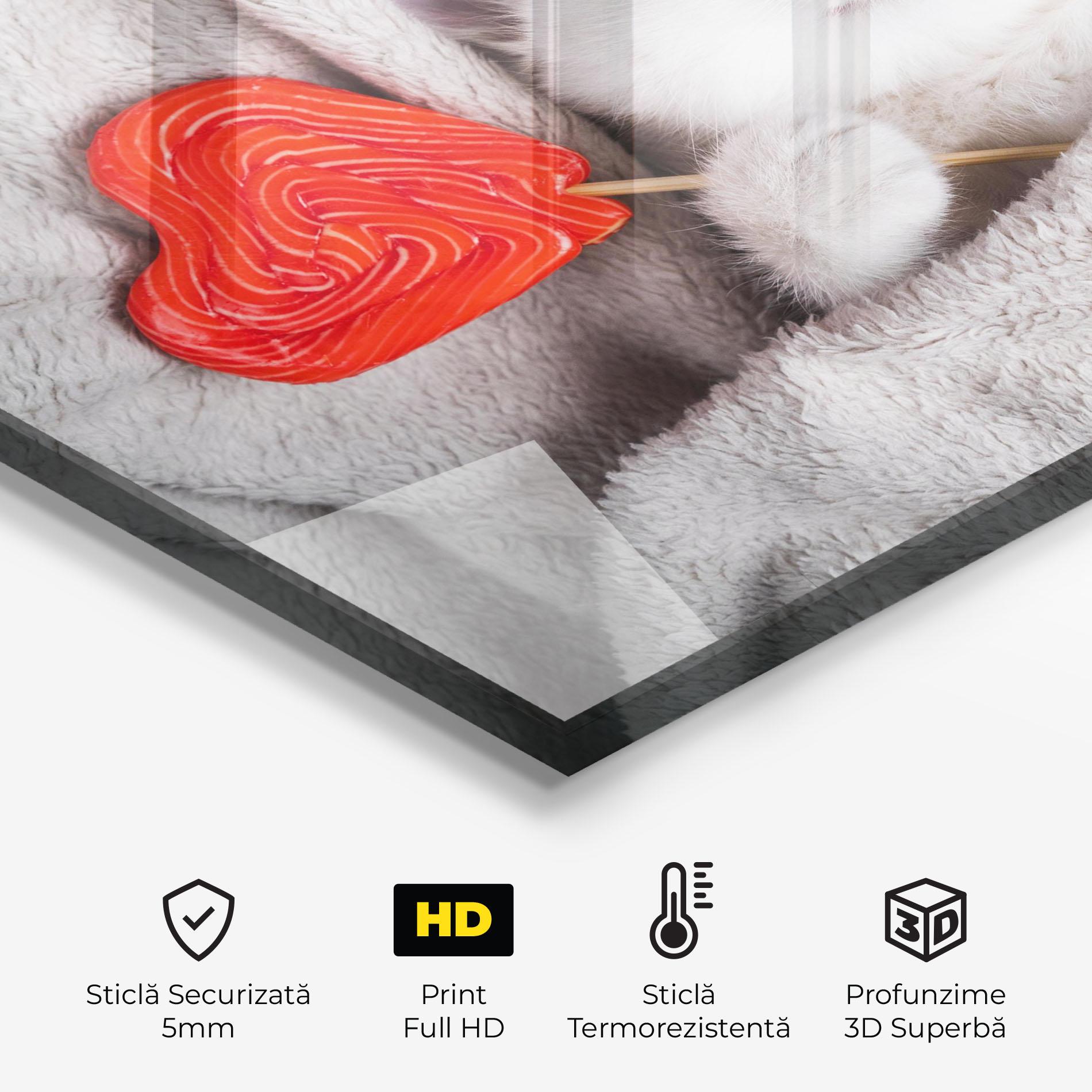 Panou Sticla Bucatarie Small White Kitten mockup 2