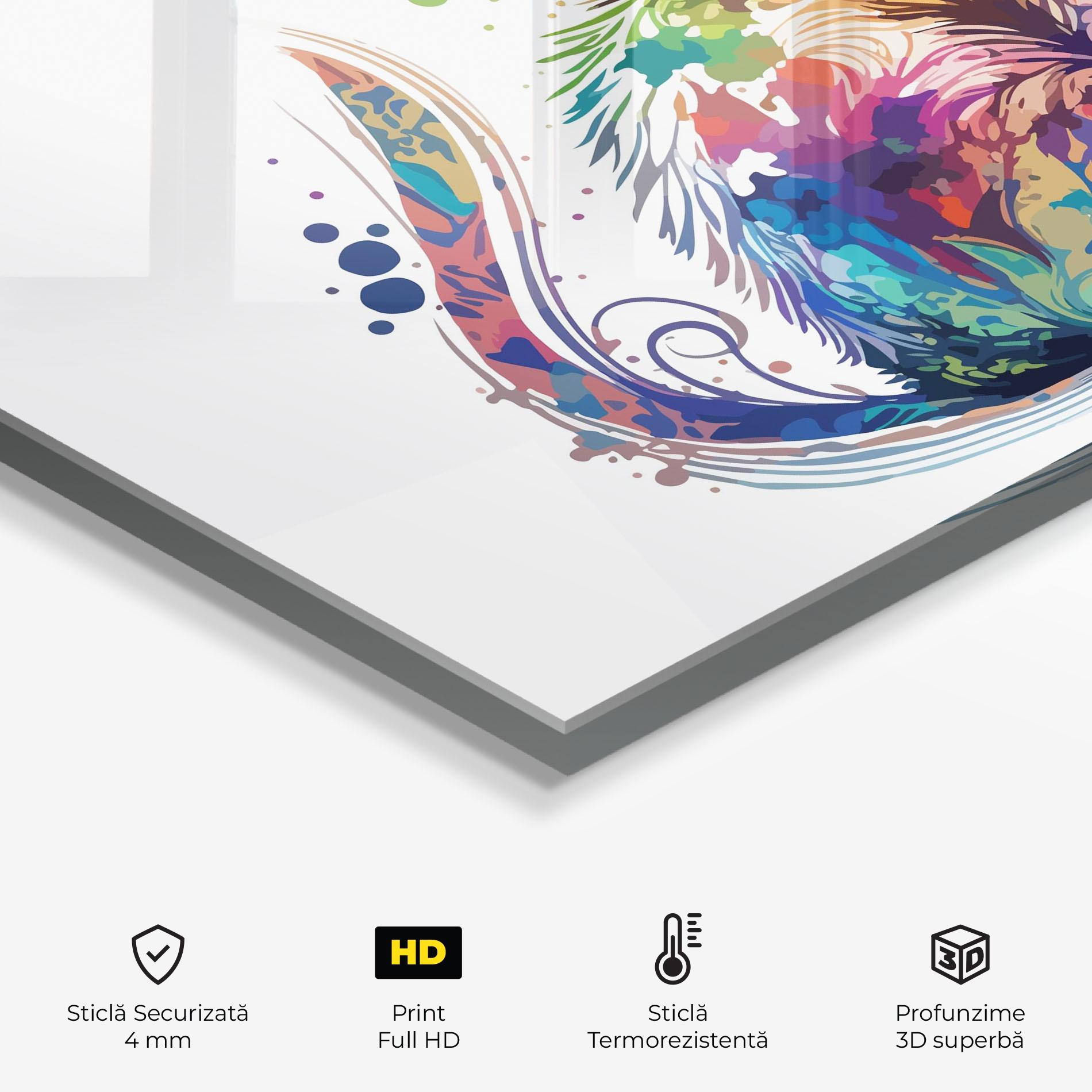 Panou Sticla Bucatarie Cat Color Mix mockup 2