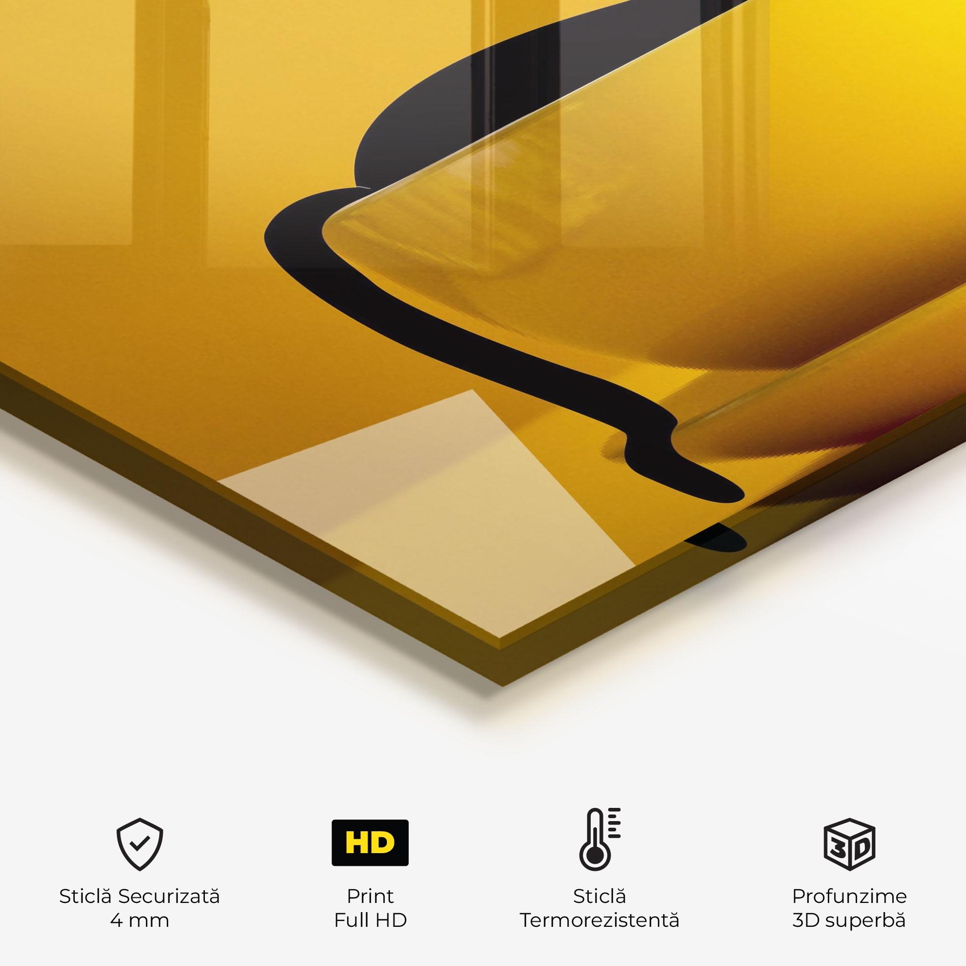 Panou Sticla Bucatarie Cat In A Cup mockup 2