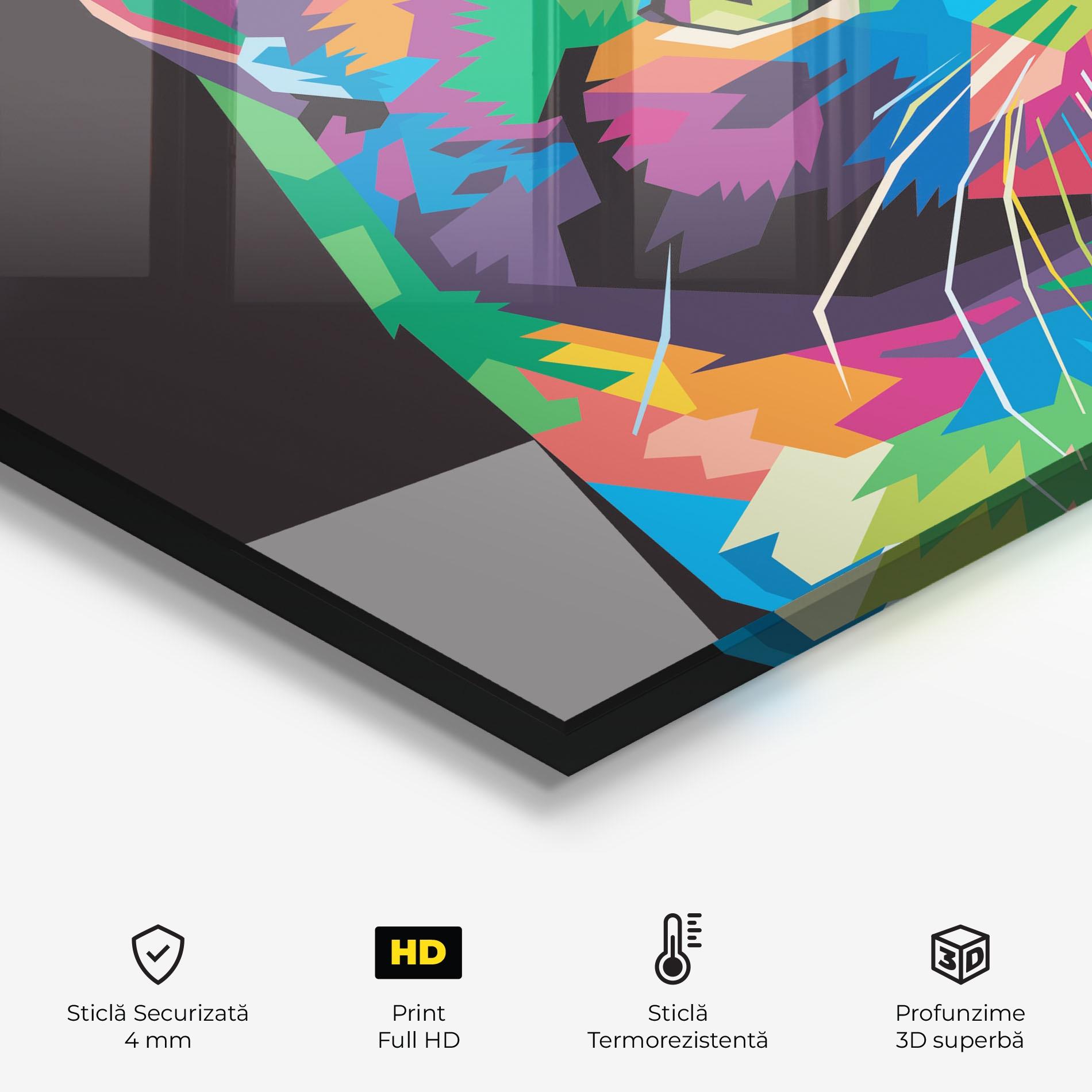 Panou Sticla Bucatarie Color Mix Cat mockup 2