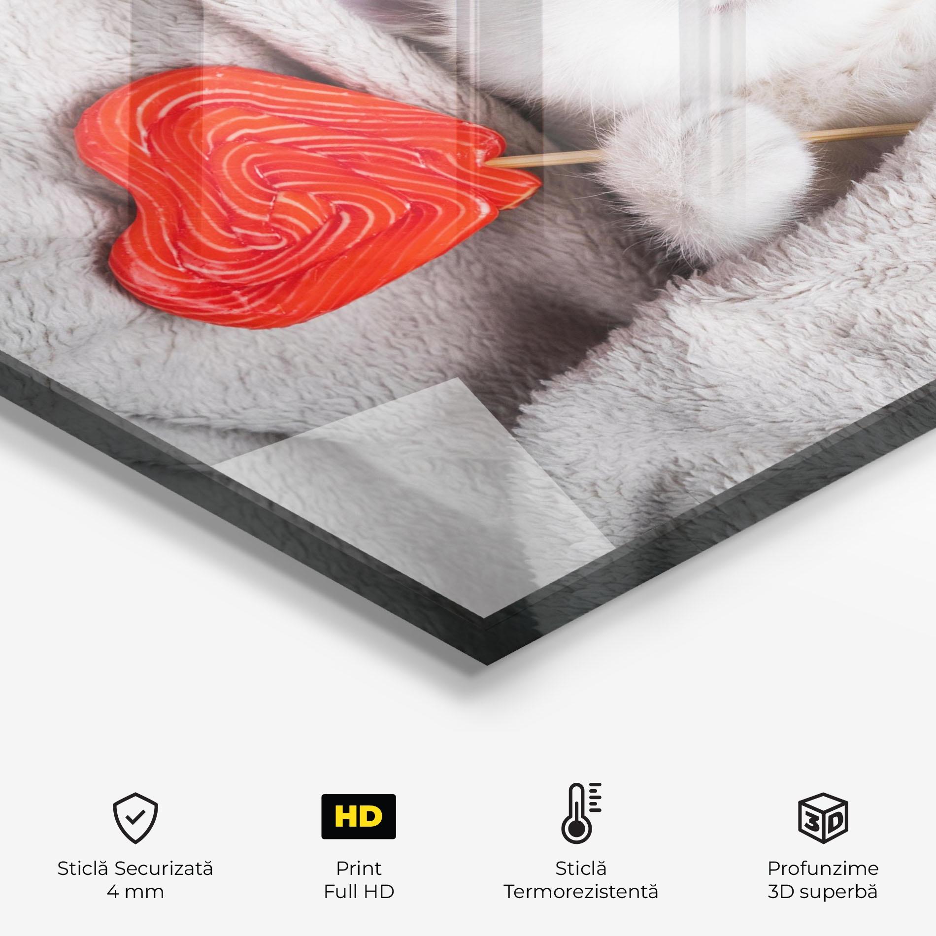 Panou Sticla Bucatarie Small White Kitten mockup 2