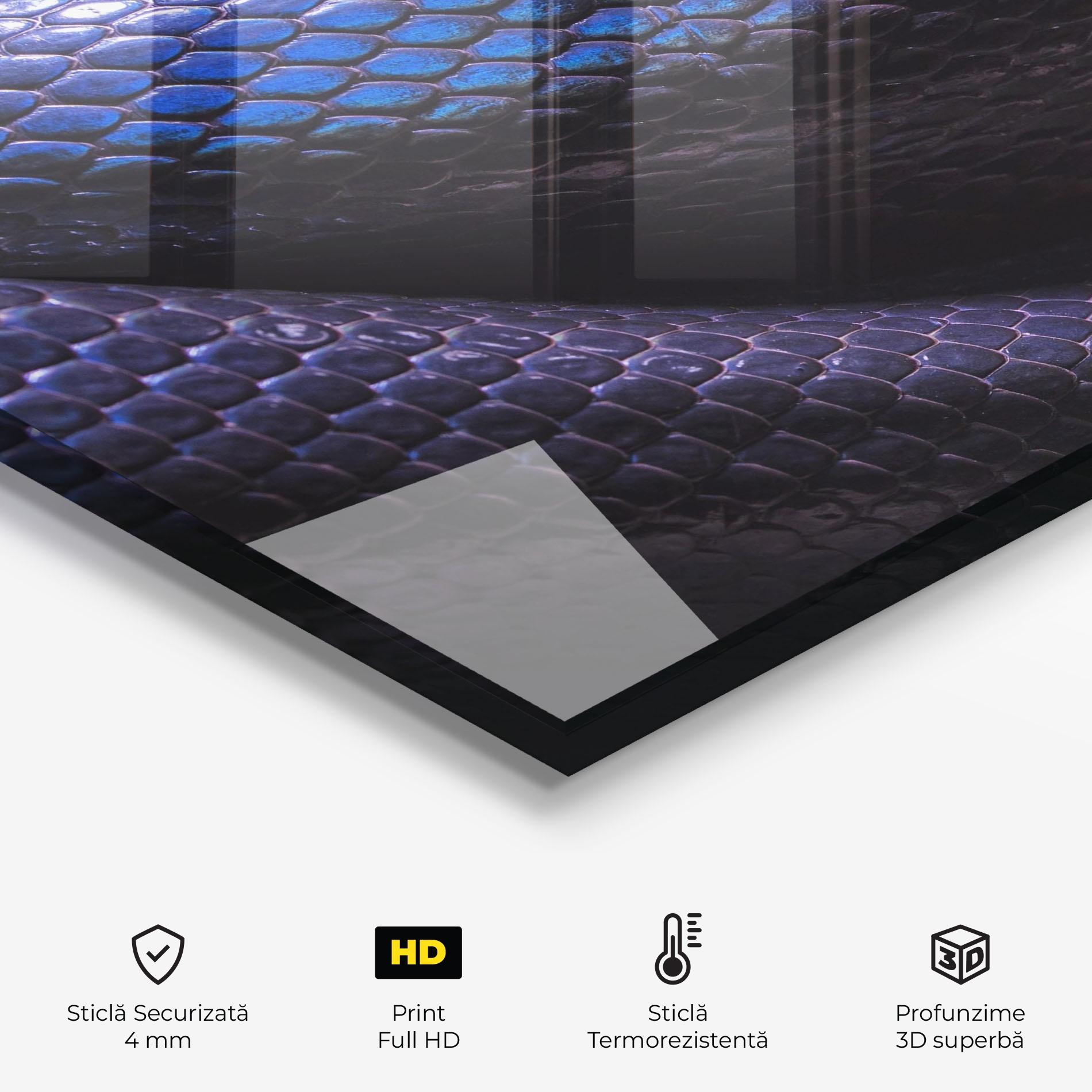 Panou Sticla Bucatarie Snake Skin mockup 2