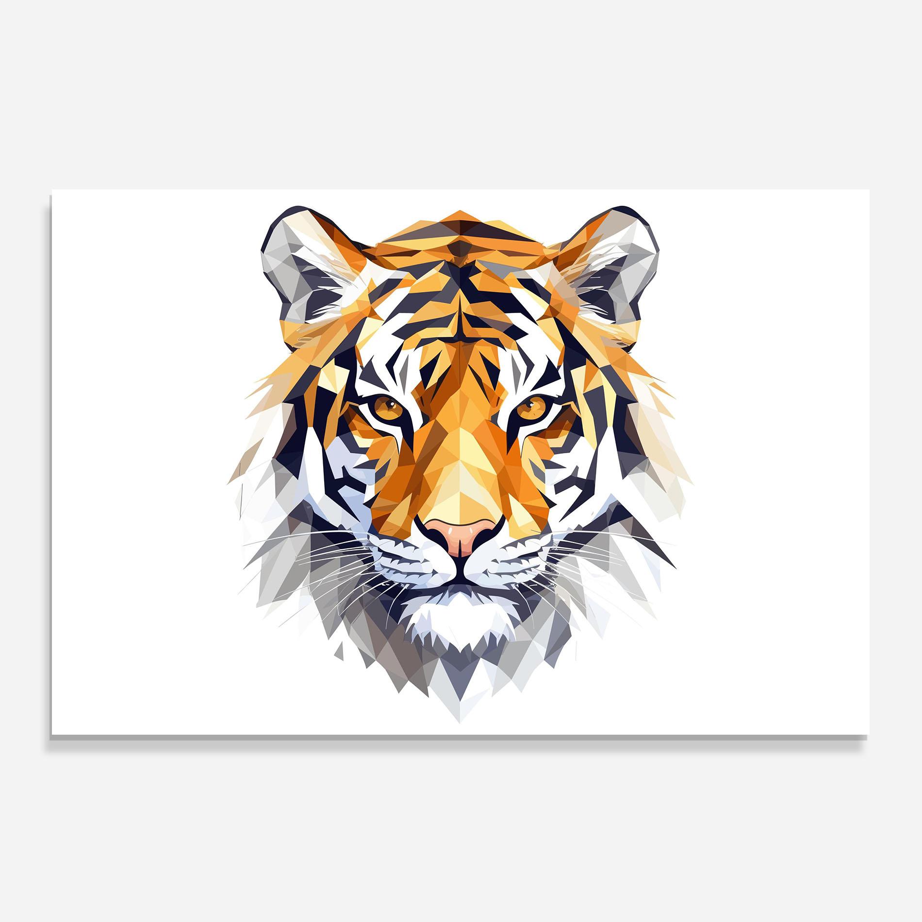 Panou Sticla Bucatarie Beautifu Tiger Portrait mockup 0