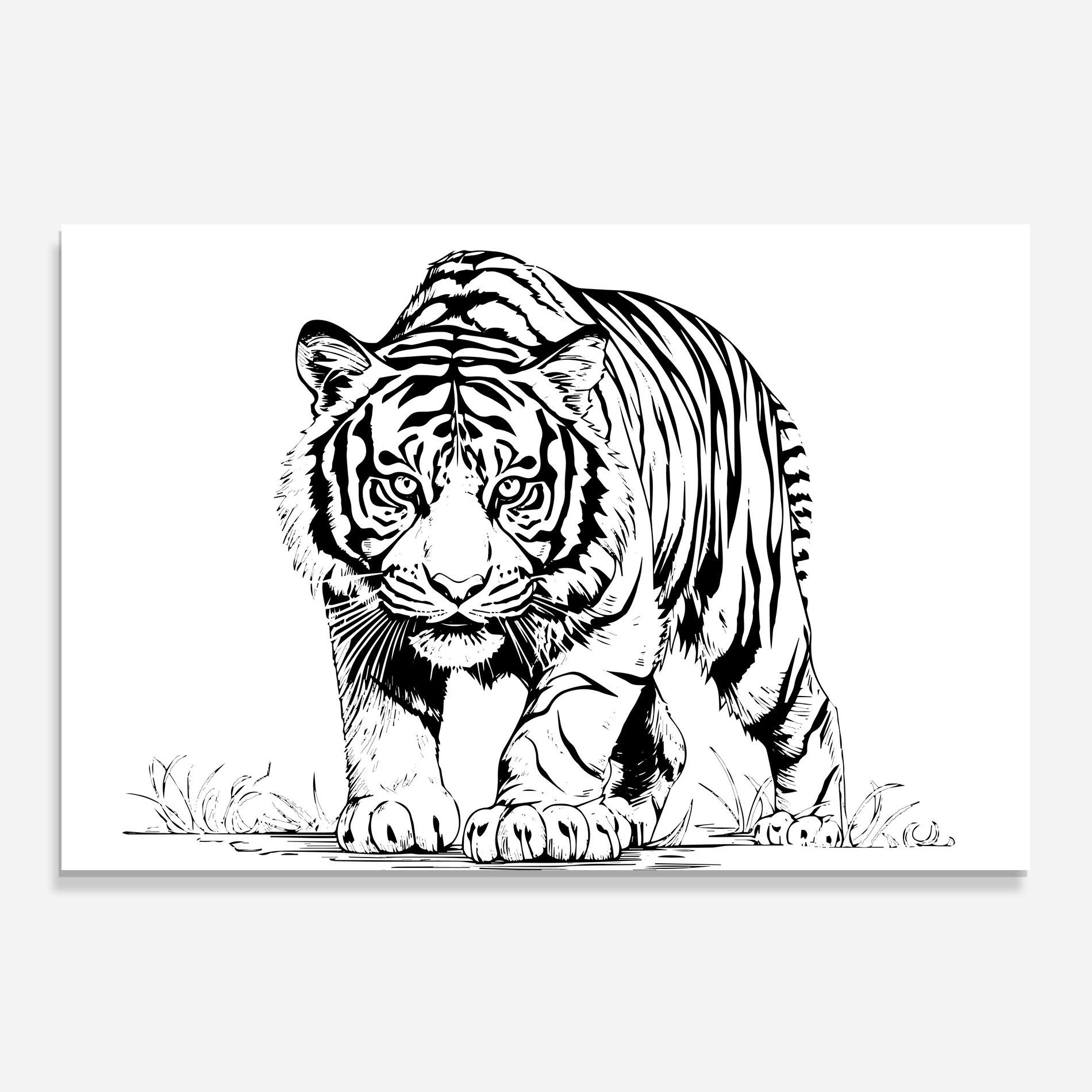 Panou Sticla Bucatarie Silent Tiger mockup 0