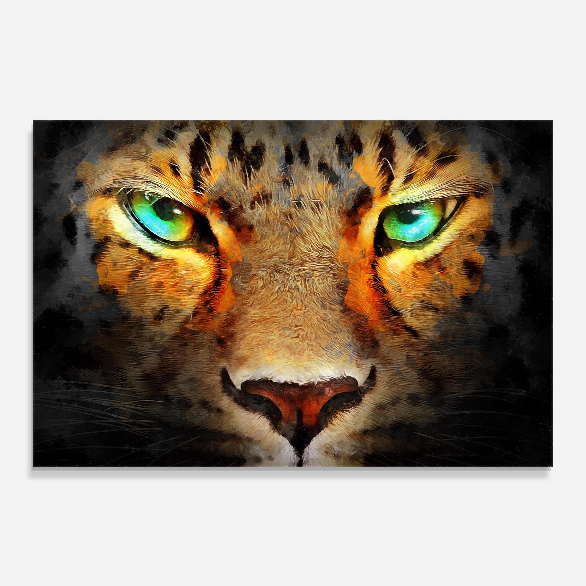 Panou Sticla Bucatarie Tiger Eyes mockup 0