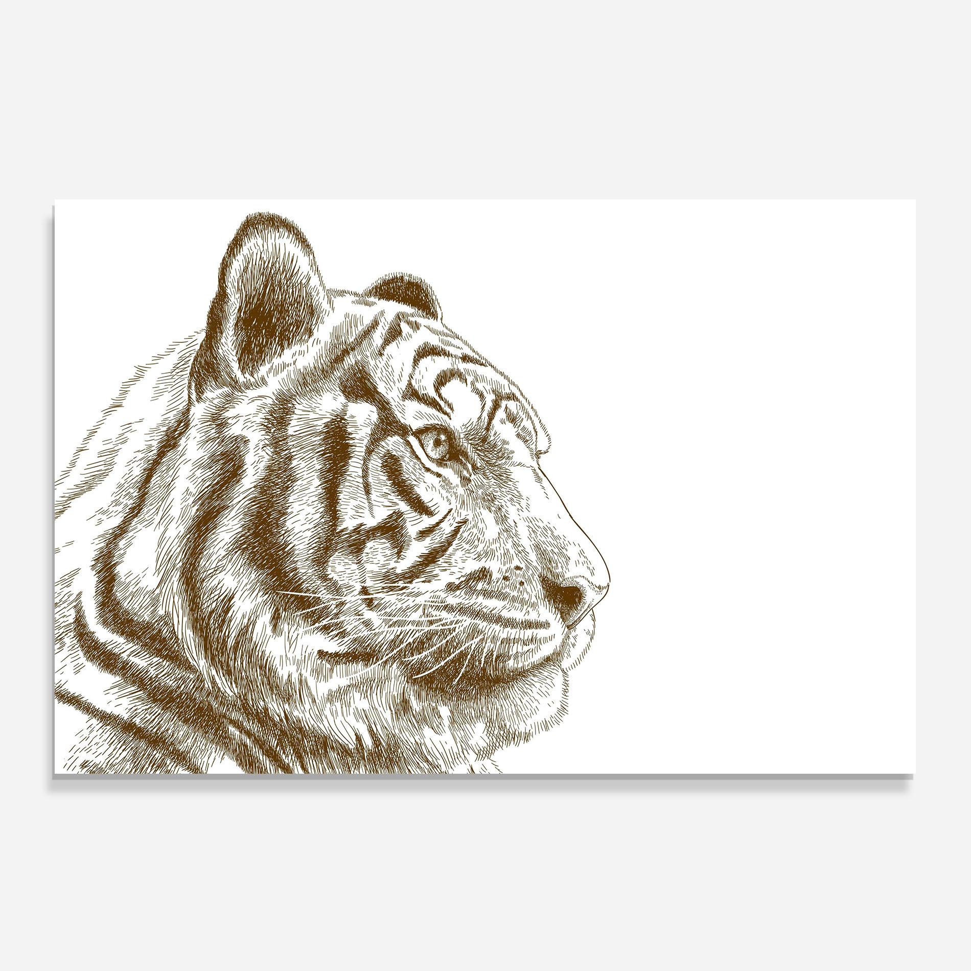 Panou Sticla Bucatarie Tigerf Brown Head mockup 0