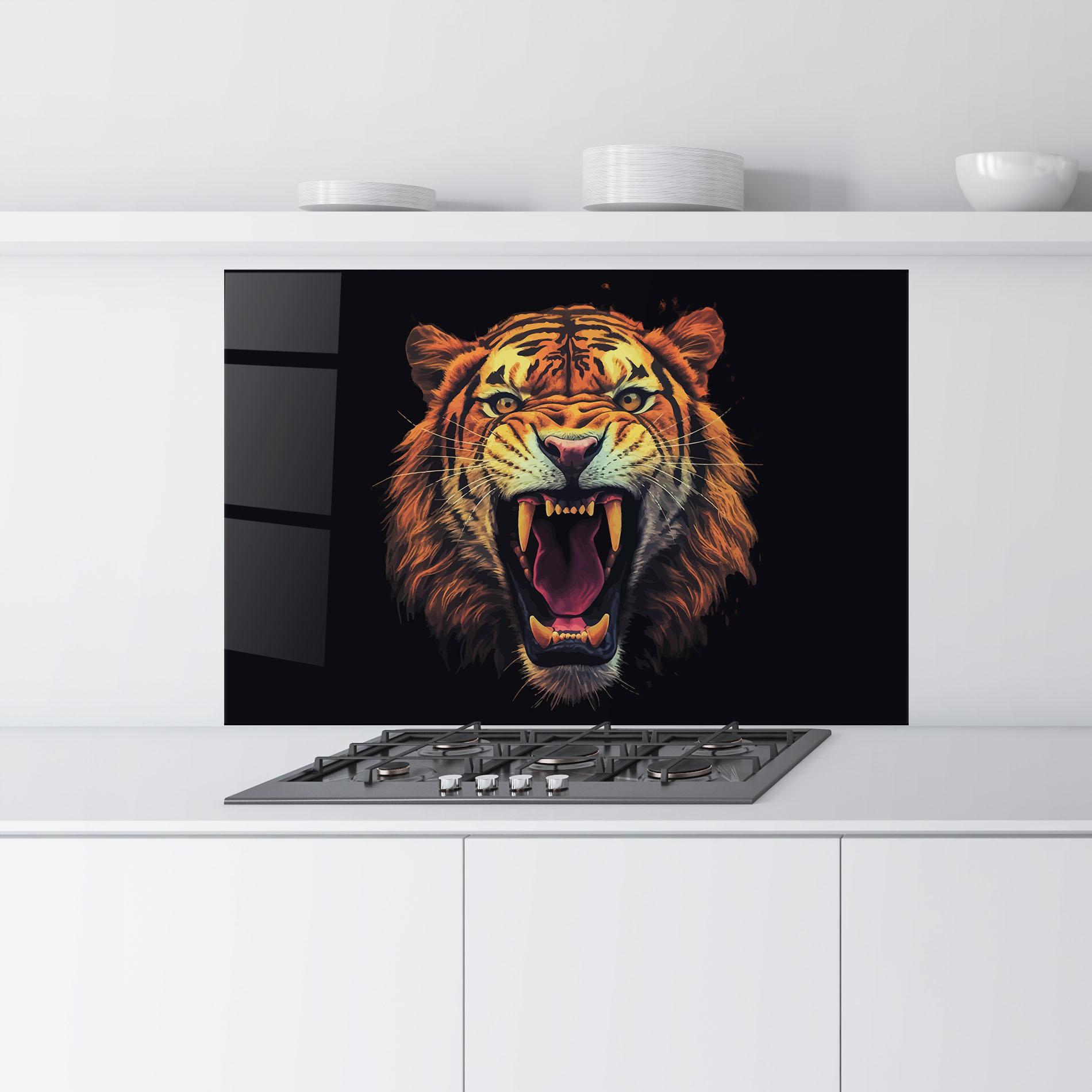 Panou Sticla Bucatarie Tiger Bite mockup 9